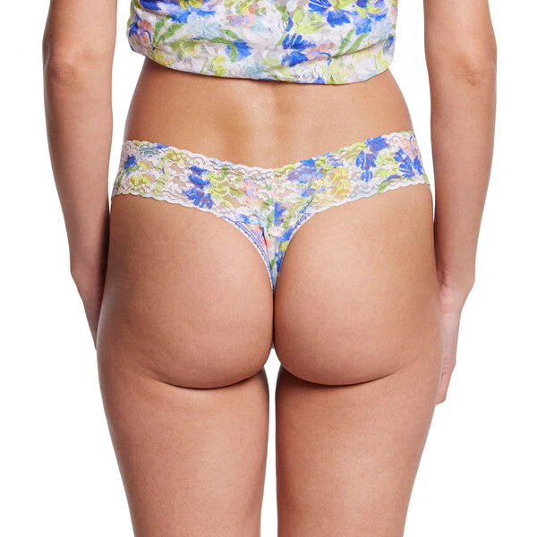 Signature Lace Low Rise Thong | Brush Strokes - Image 3