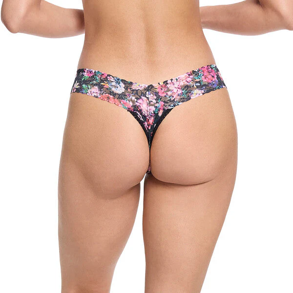 Signature Lace Low Rise Thong | Dark Peoni - Image 3
