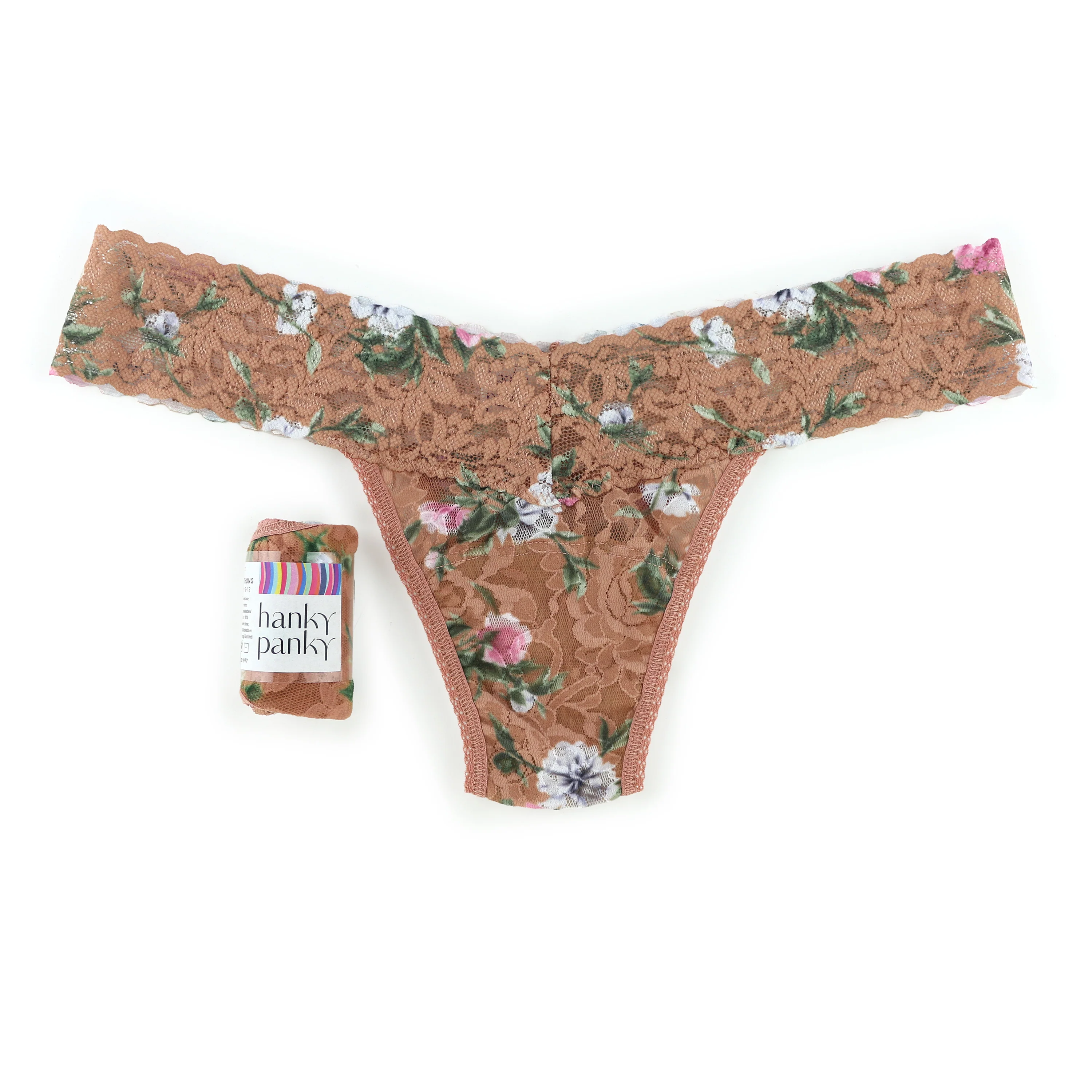 Signature Lace Low Rise Thong | Terracotta Rose - Image 2