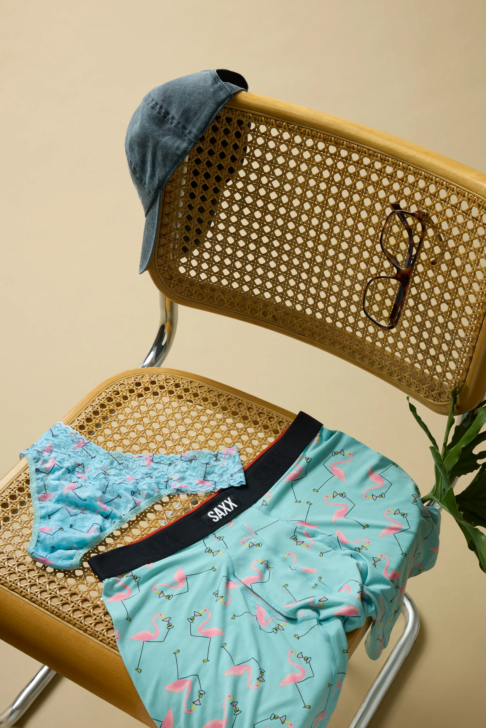 Signature Lace Original Rise Thong & Saxx Boxer Brief | Drinko Flamingo - Image 13
