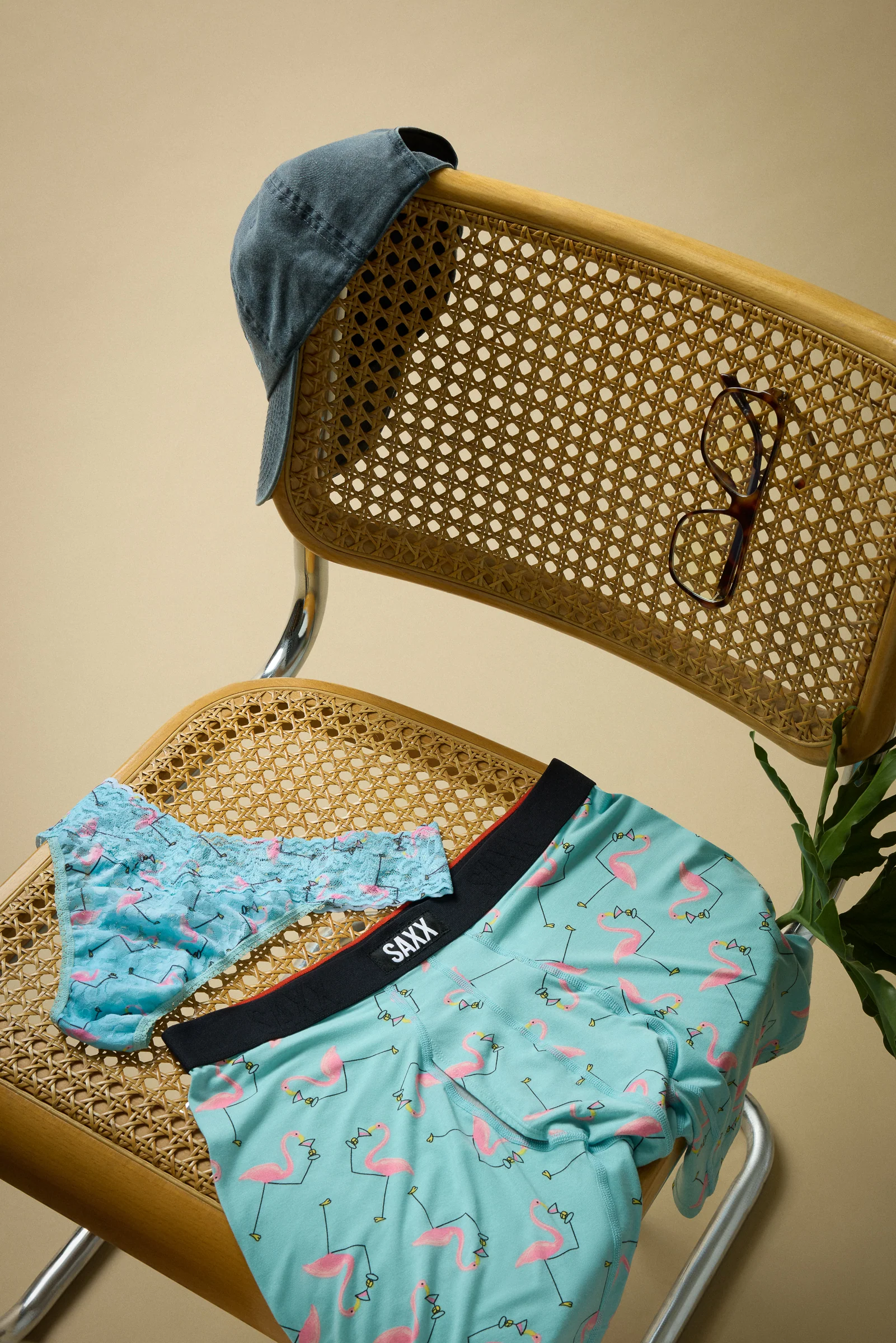 Signature Lace Original Rise Thong & Saxx Boxer Brief | Drinko Flamingo - Image 15