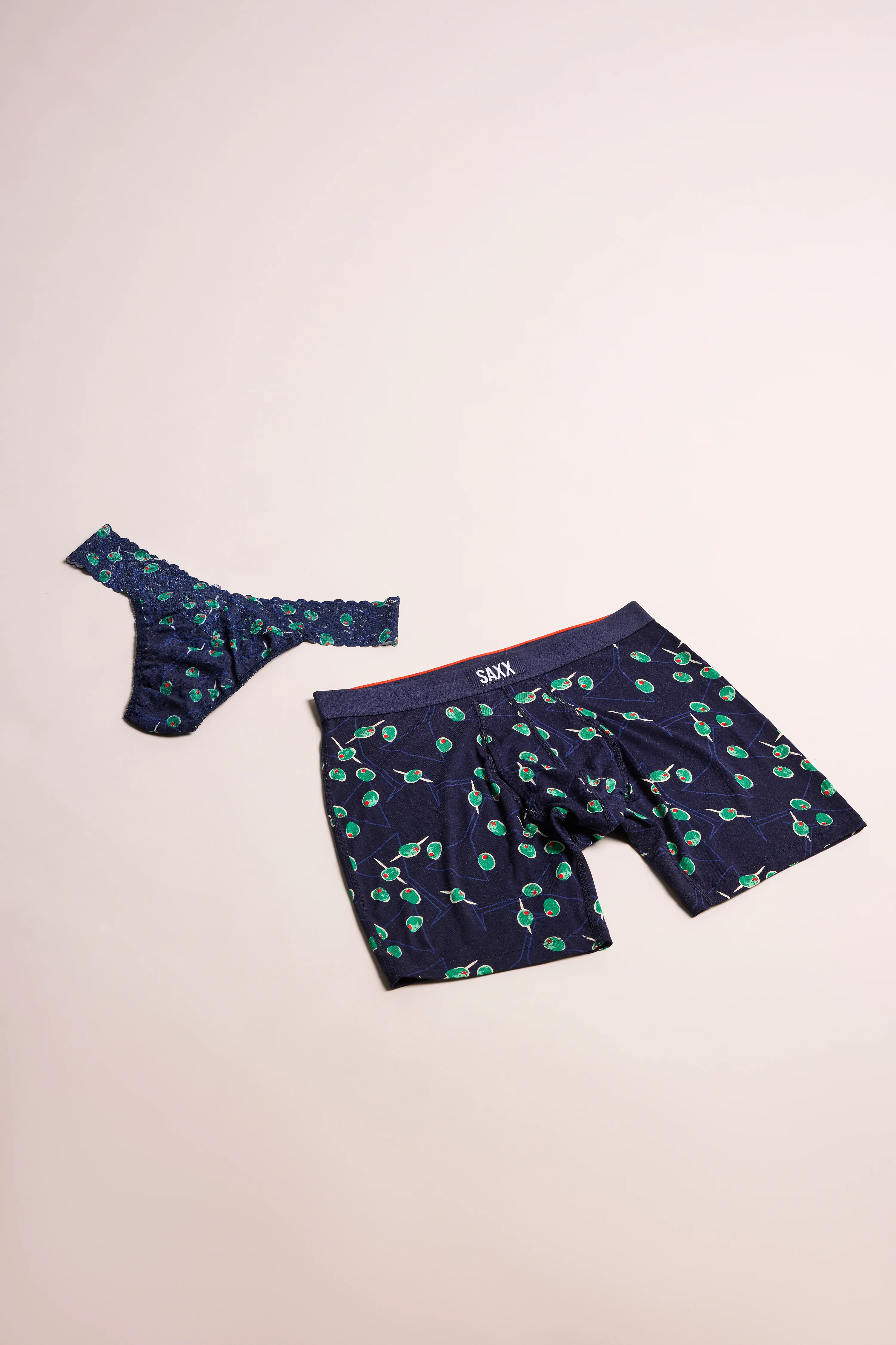 Signature Lace Original Rise Thong & Saxx Boxer Brief | Olive You | Maritime - Image 4