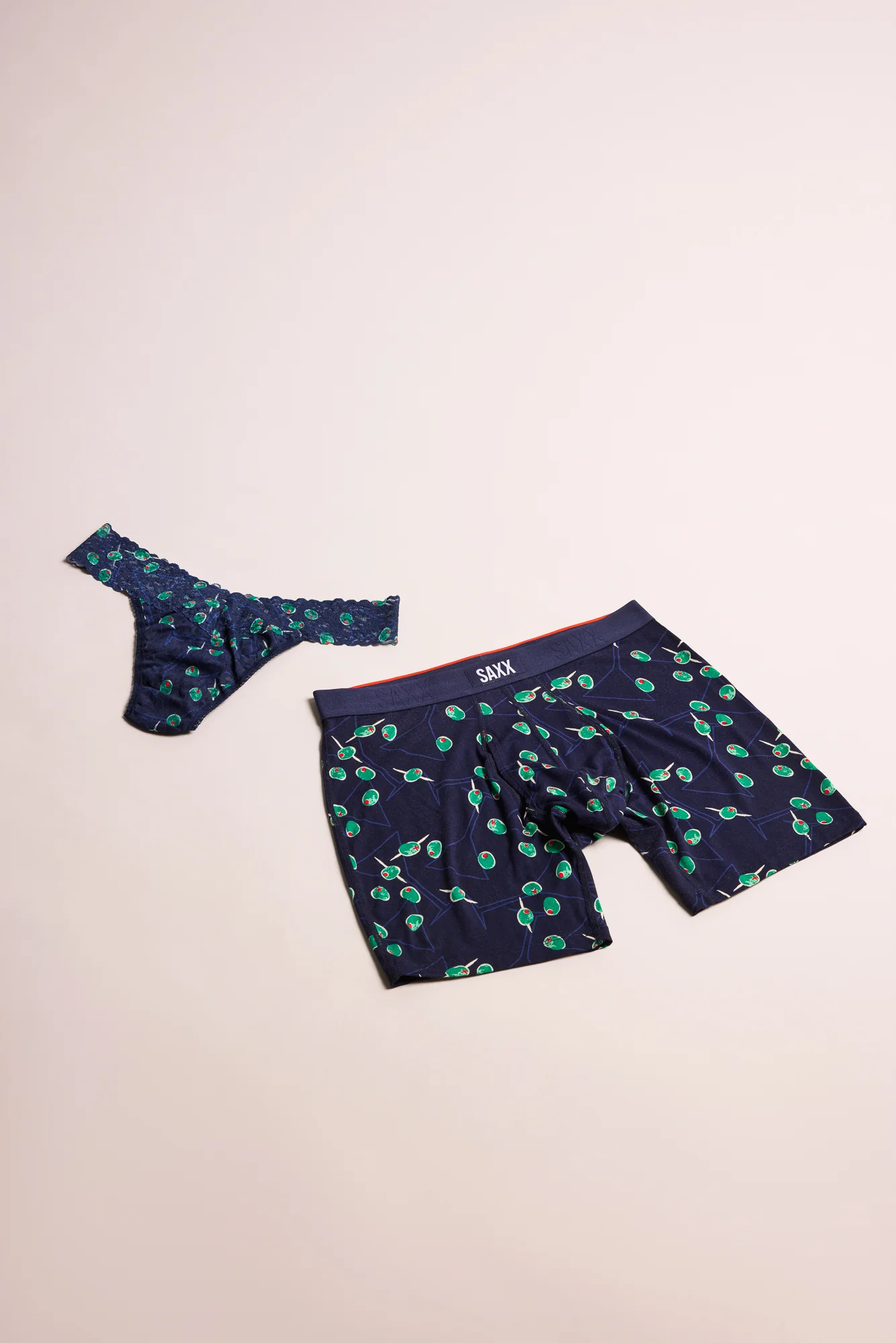 Signature Lace Original Rise Thong & Saxx Boxer Brief | Olive You | Maritime - Image 7