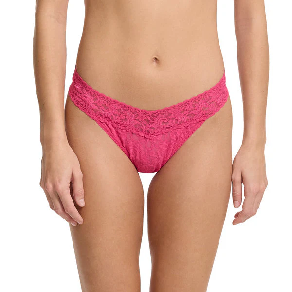 Signature Lace Original Rise Thong | Un-Beet-Able (Pink) - Image 2