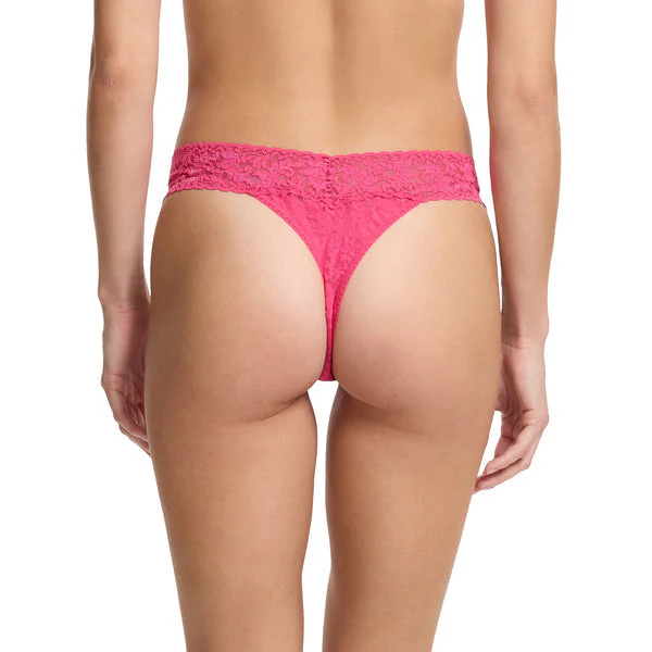Signature Lace Original Rise Thong | Un-Beet-Able (Pink) - Image 3