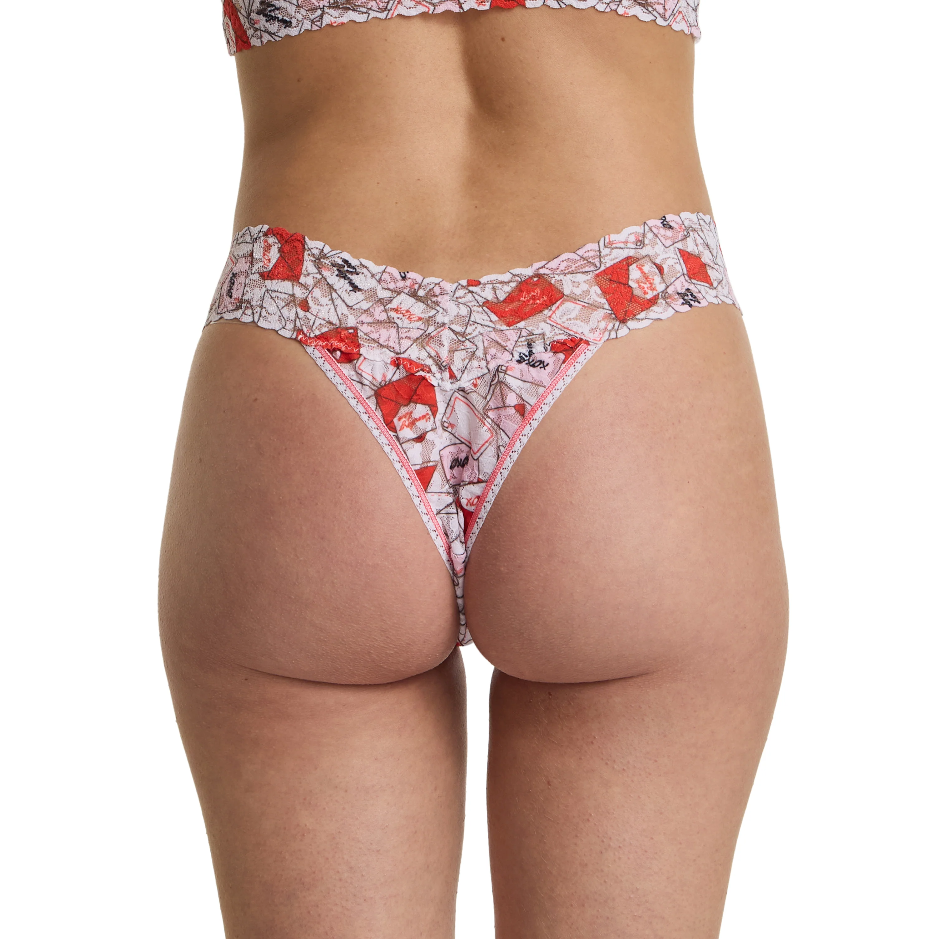 Signature Lace Original Rise Thong | With Love (White) - Image 7