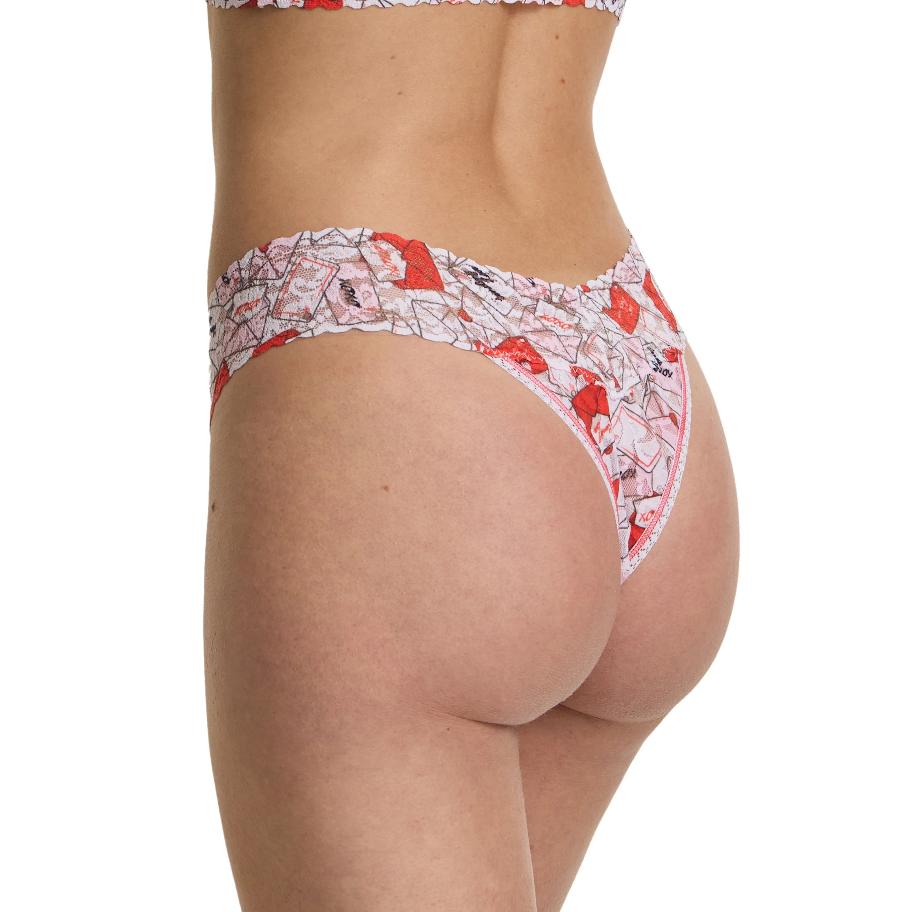 Signature Lace Original Rise Thong | With Love (White) - Image 8