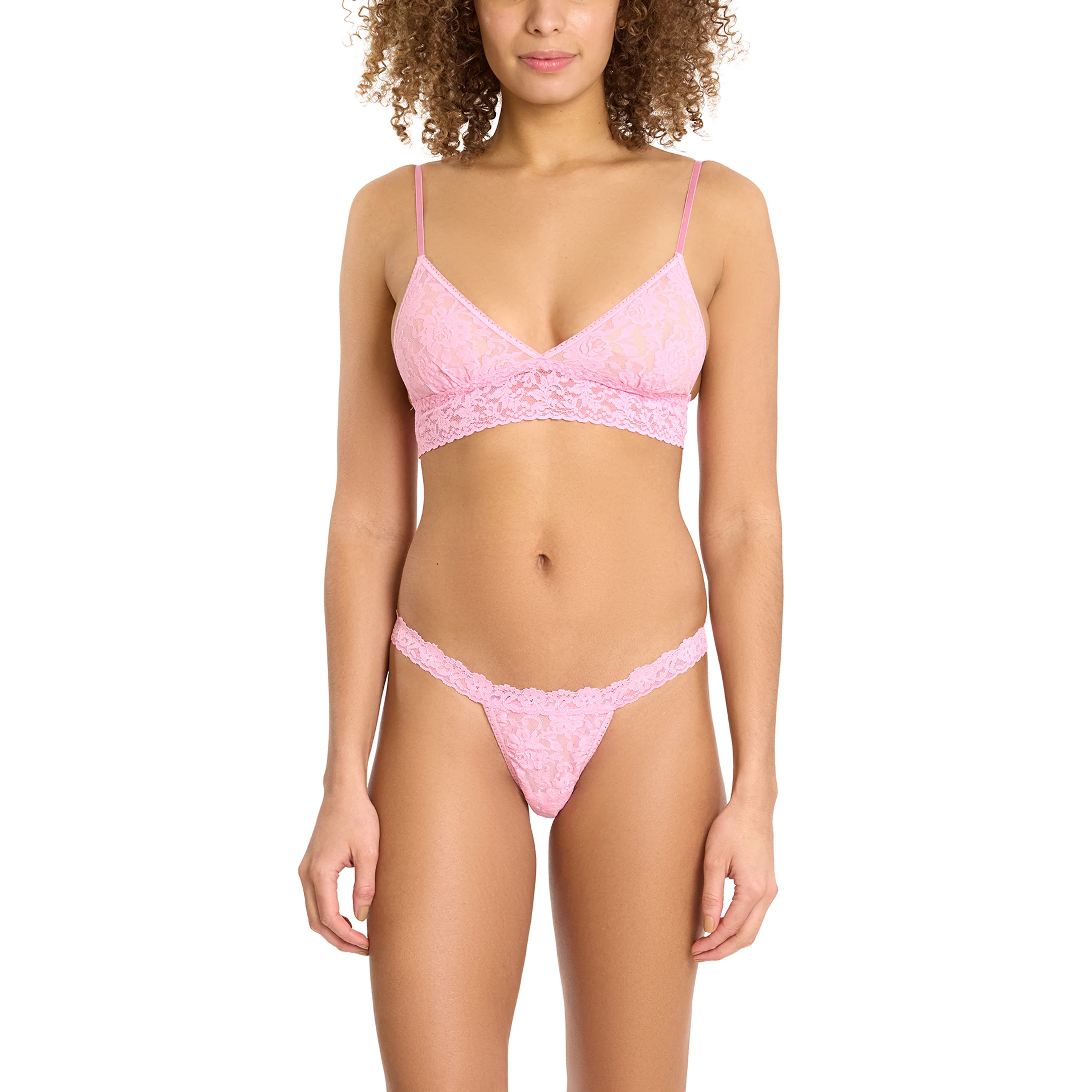Signature Lace Padded Bralette | Strawberry Lemonade (Pink) - Image 3