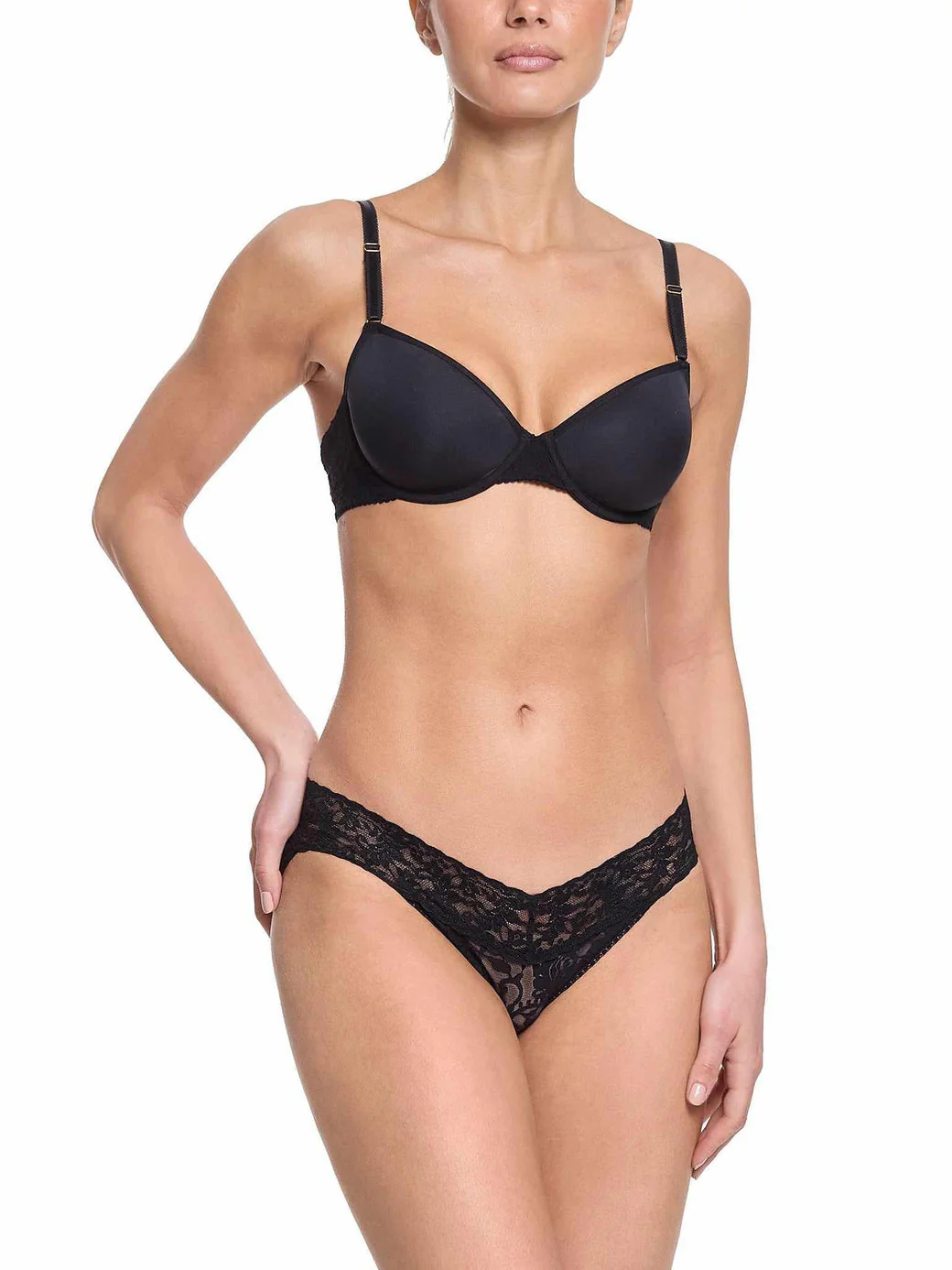 Signature Lace T-Shirt Bra | Black - Image 3
