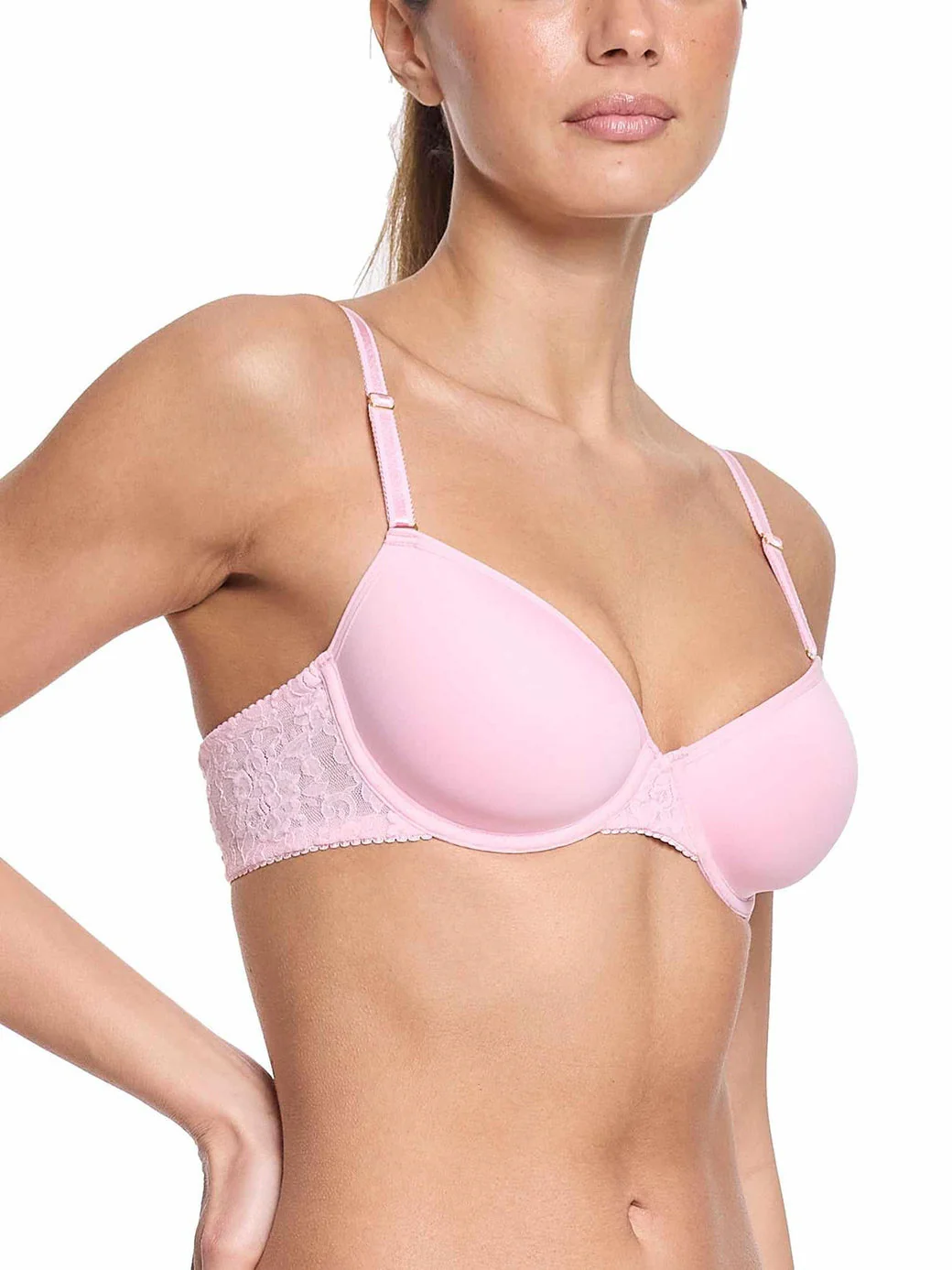 Signature Lace T-Shirt Bra | Bliss Pink - Image 3