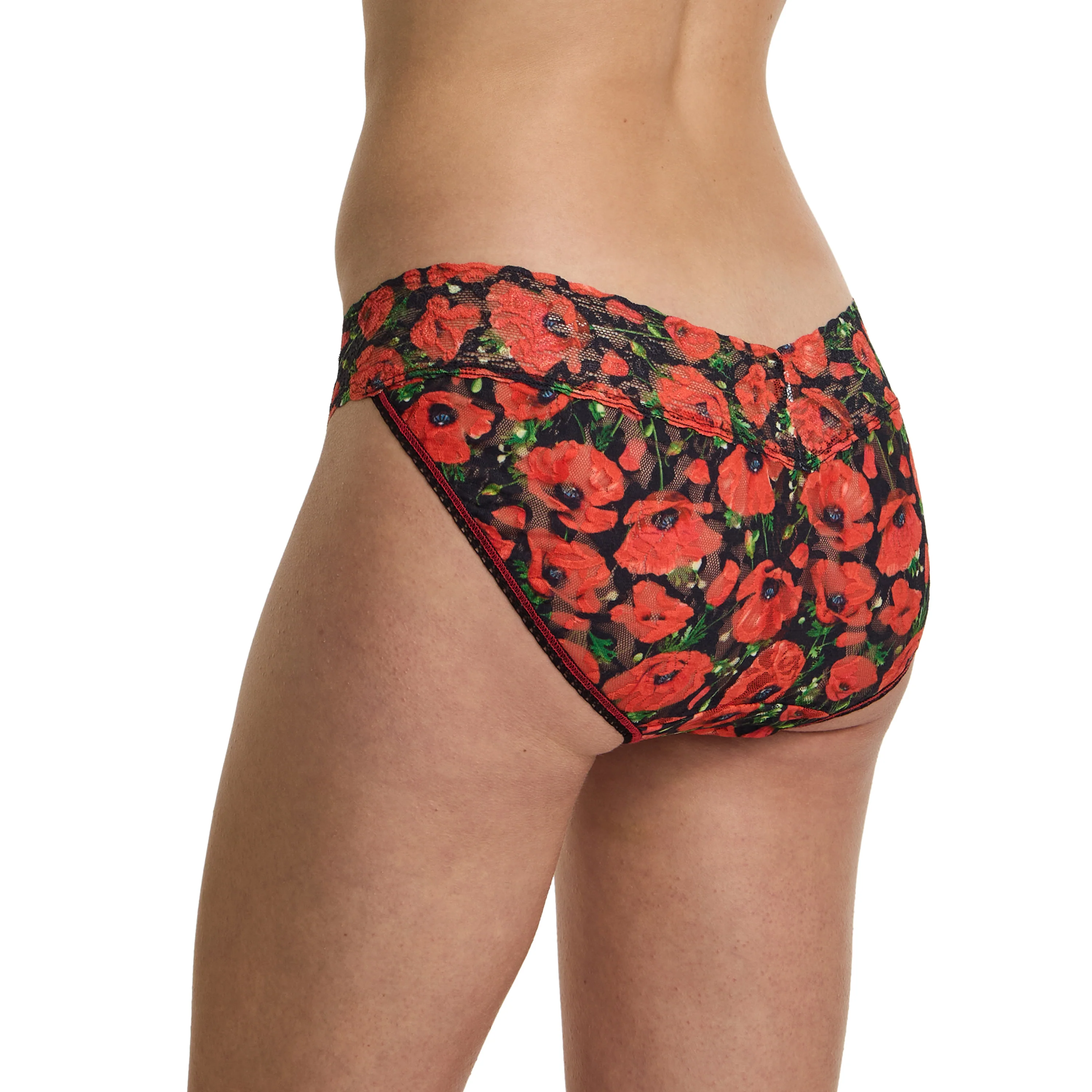 Signature Lace V-Kini | Poppy Holiday (Black) - Image 8