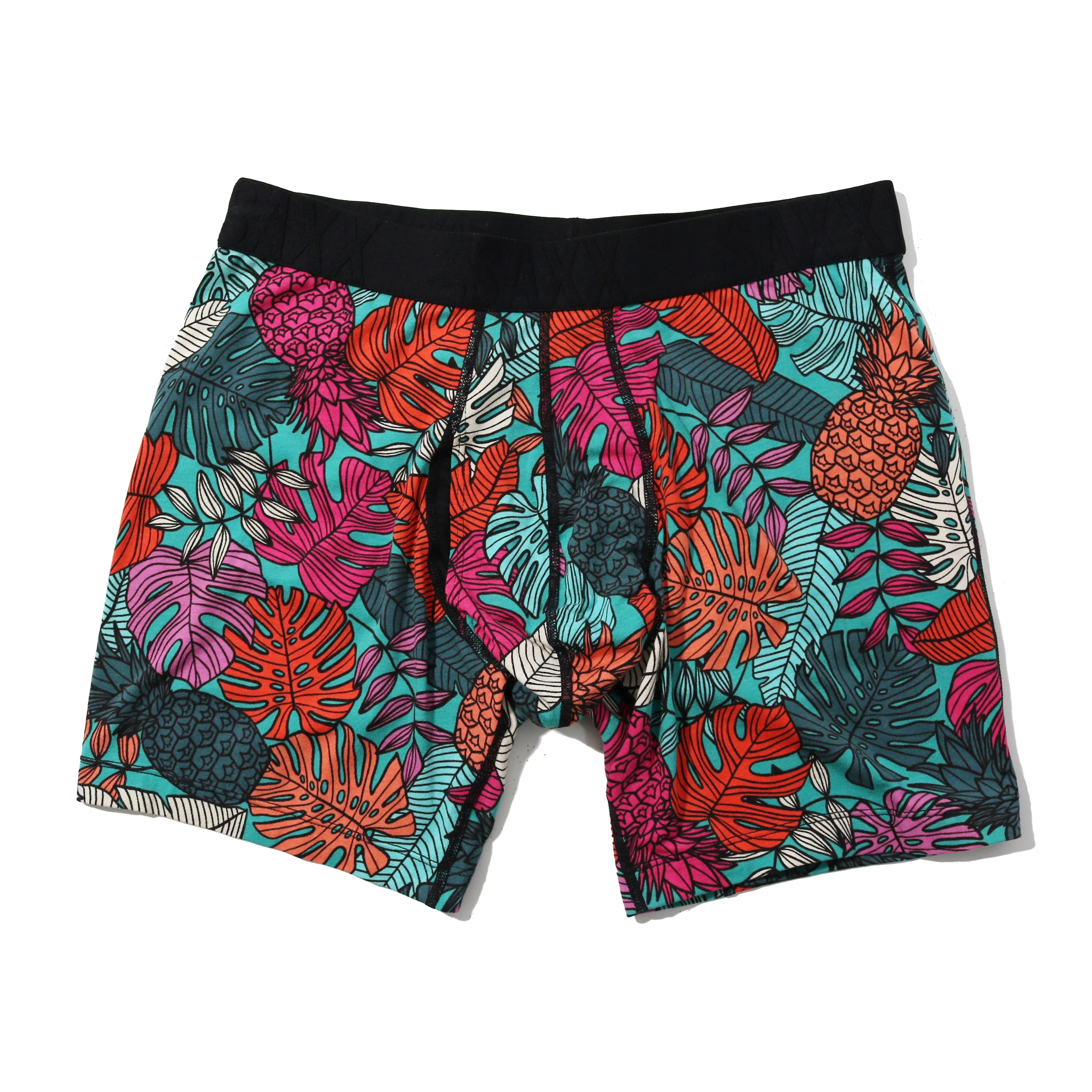 Sinature Lace Low Rise Thong & Saxx Boxer Brief | Fruity Palm | Aqua - Image 3