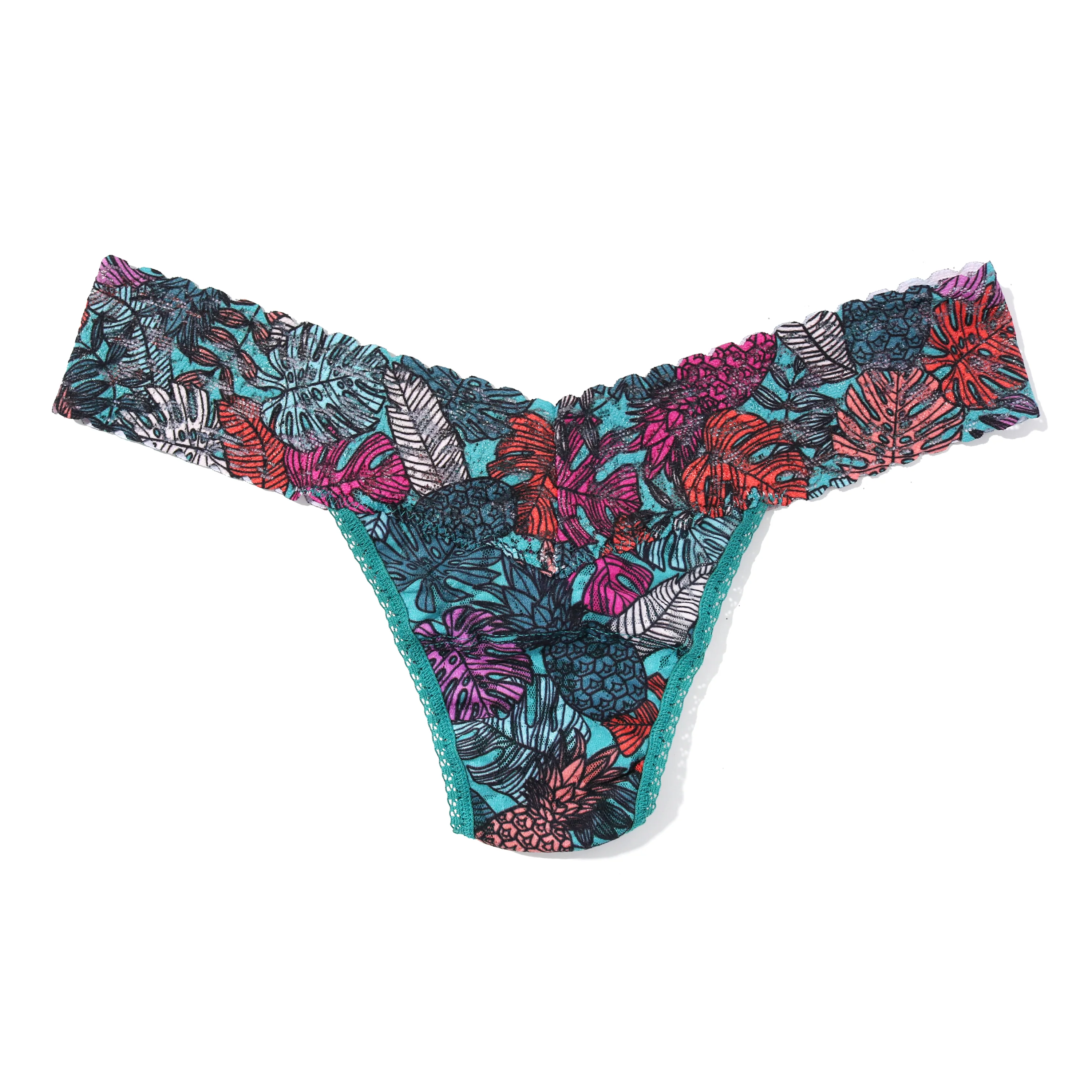 Sinature Lace Low Rise Thong & Saxx Boxer Brief | Fruity Palm | Aqua - Image 9