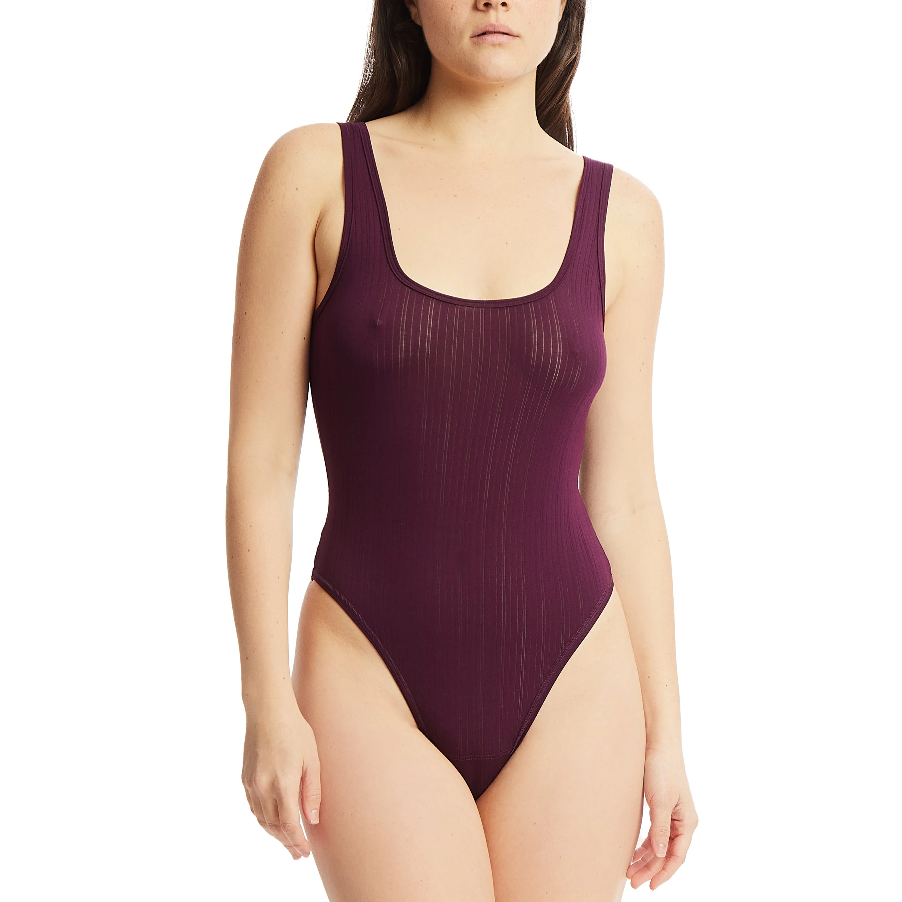 Square Neck Bodysuit | Dried Cherry - Image 2