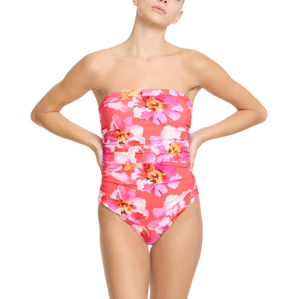 Swim Bandeau One Piece | Out Of Office (Pink) - Image 4