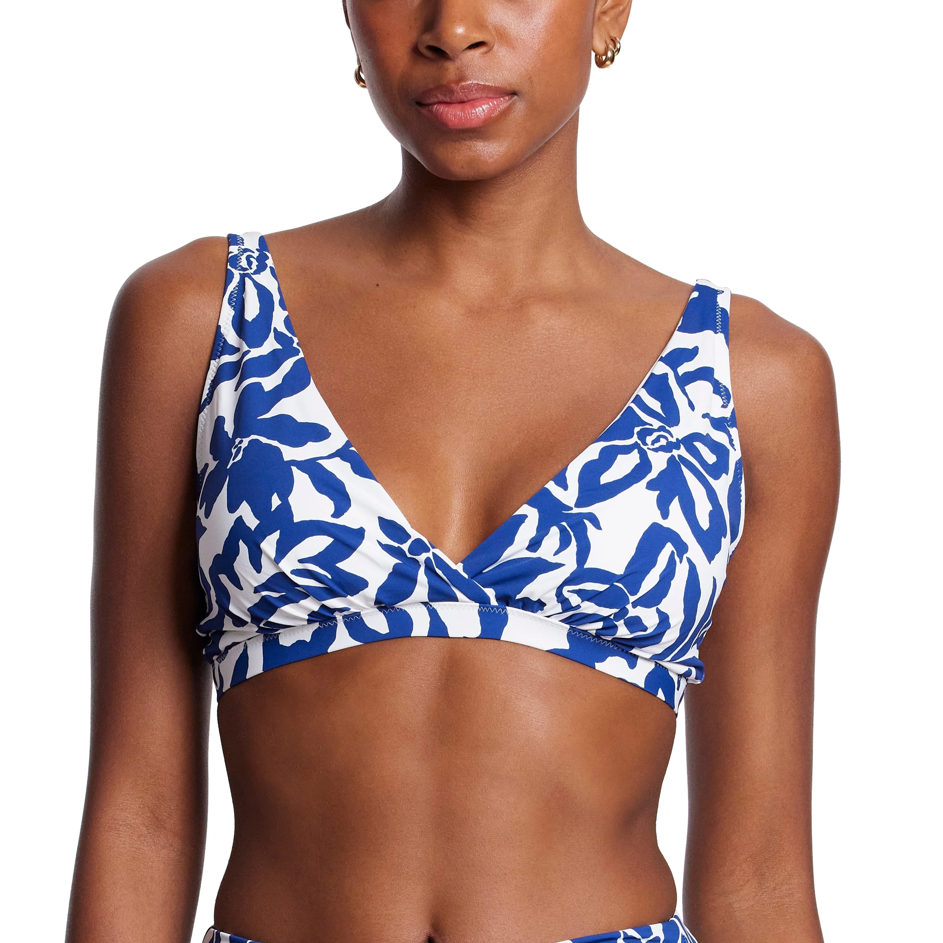 Swim Wrap Bikini Top | Poolside (Blue) - Image 2