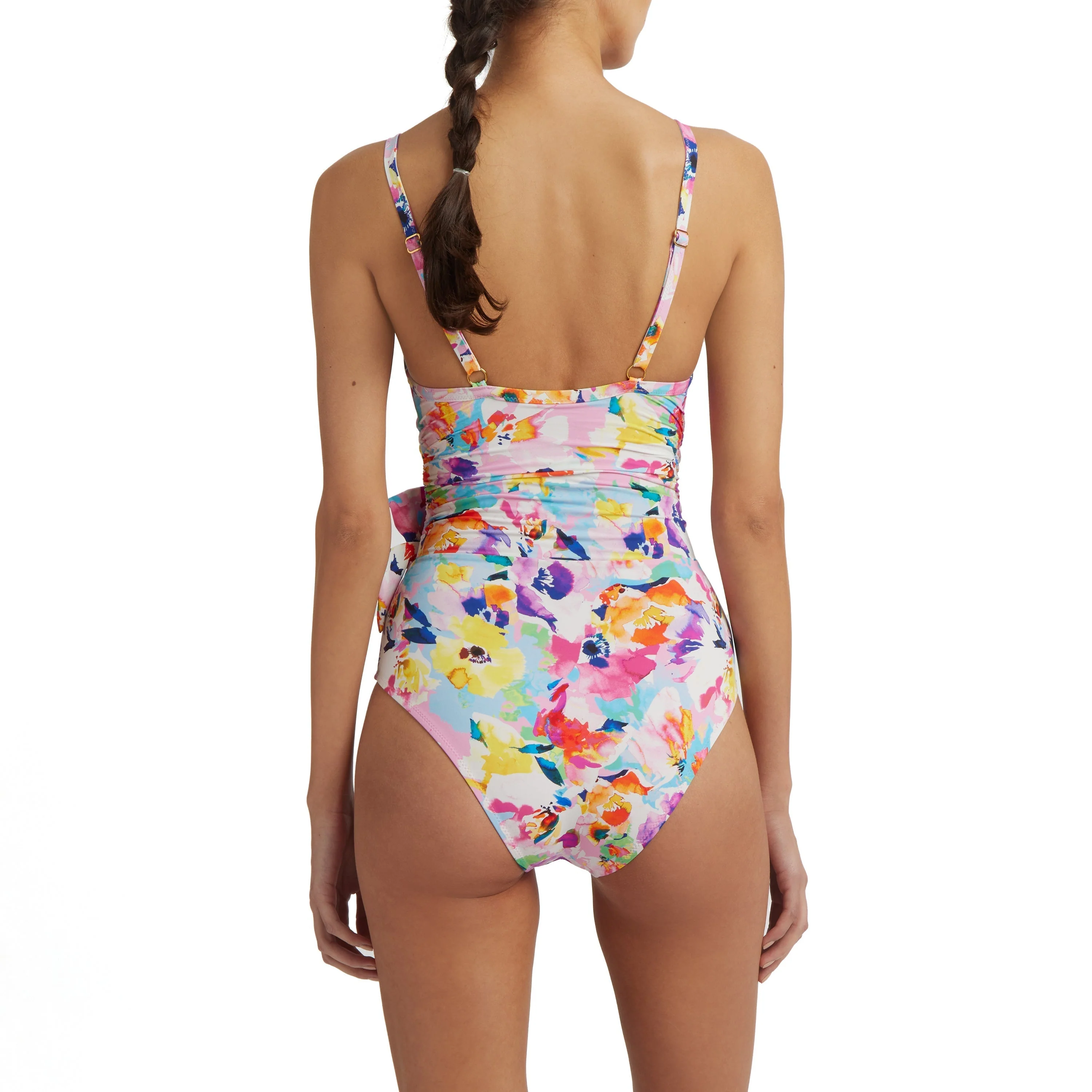 Swim Wrap One Piece | Watercolored - Image 4
