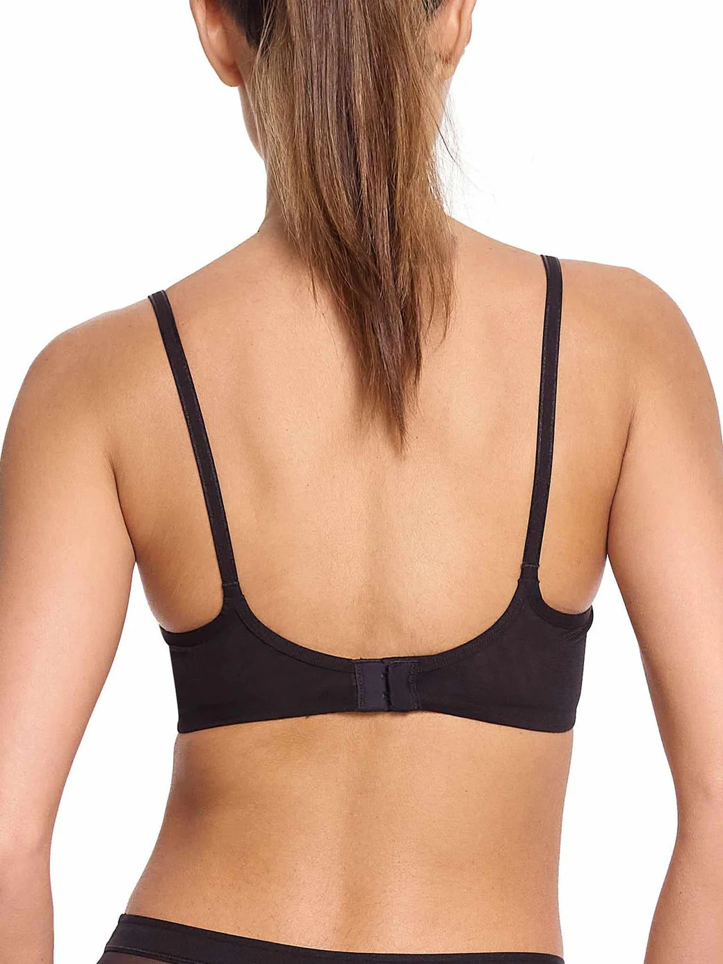 Unlined Mesh Underwire Bra | Black - Image 2