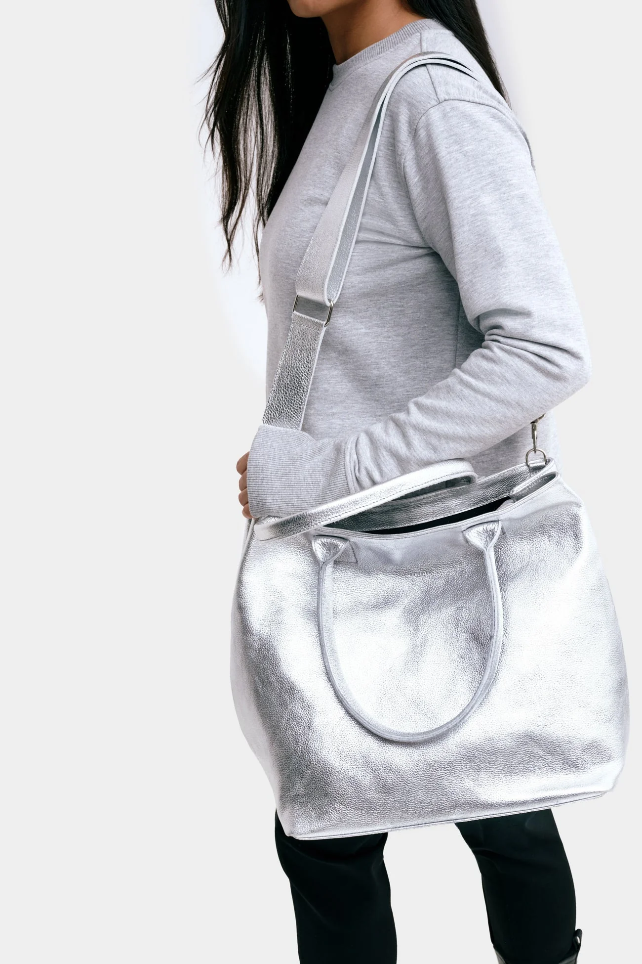 Laci Oversized Tote | Black - Image 10