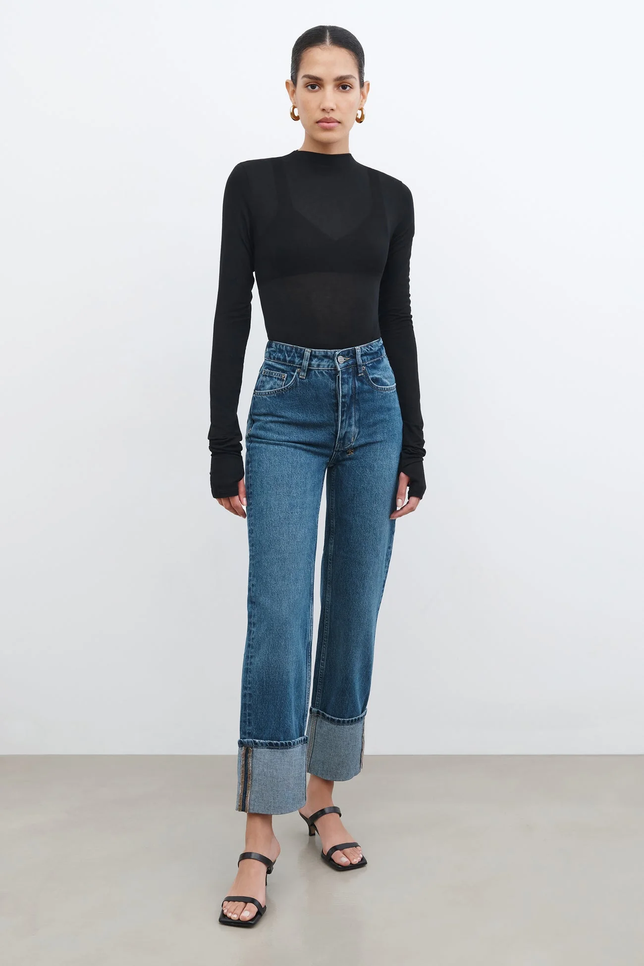 Liana Mock Turtleneck | Light Beige - Image 10