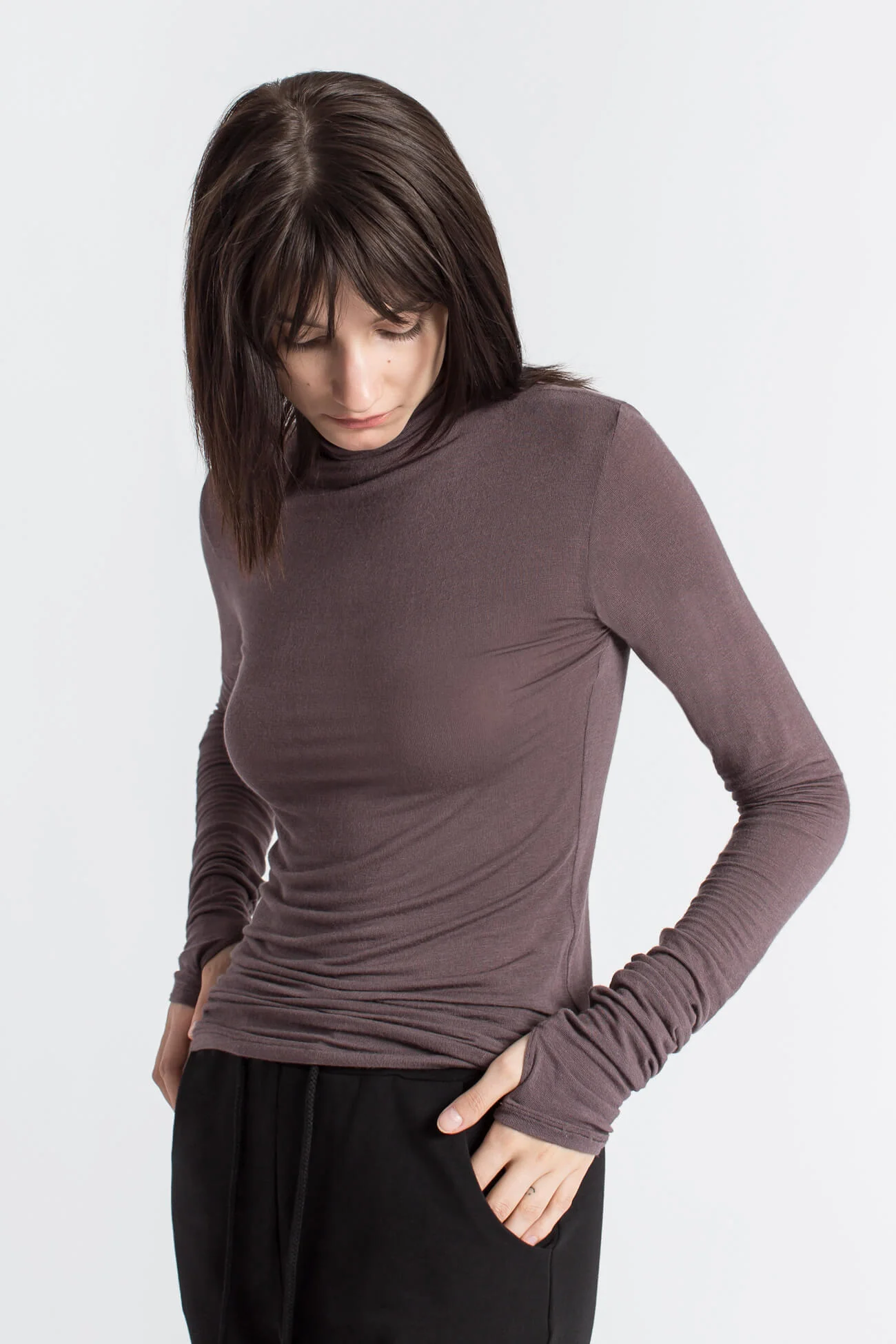 Liana Mock Turtleneck | Light Beige - Image 14