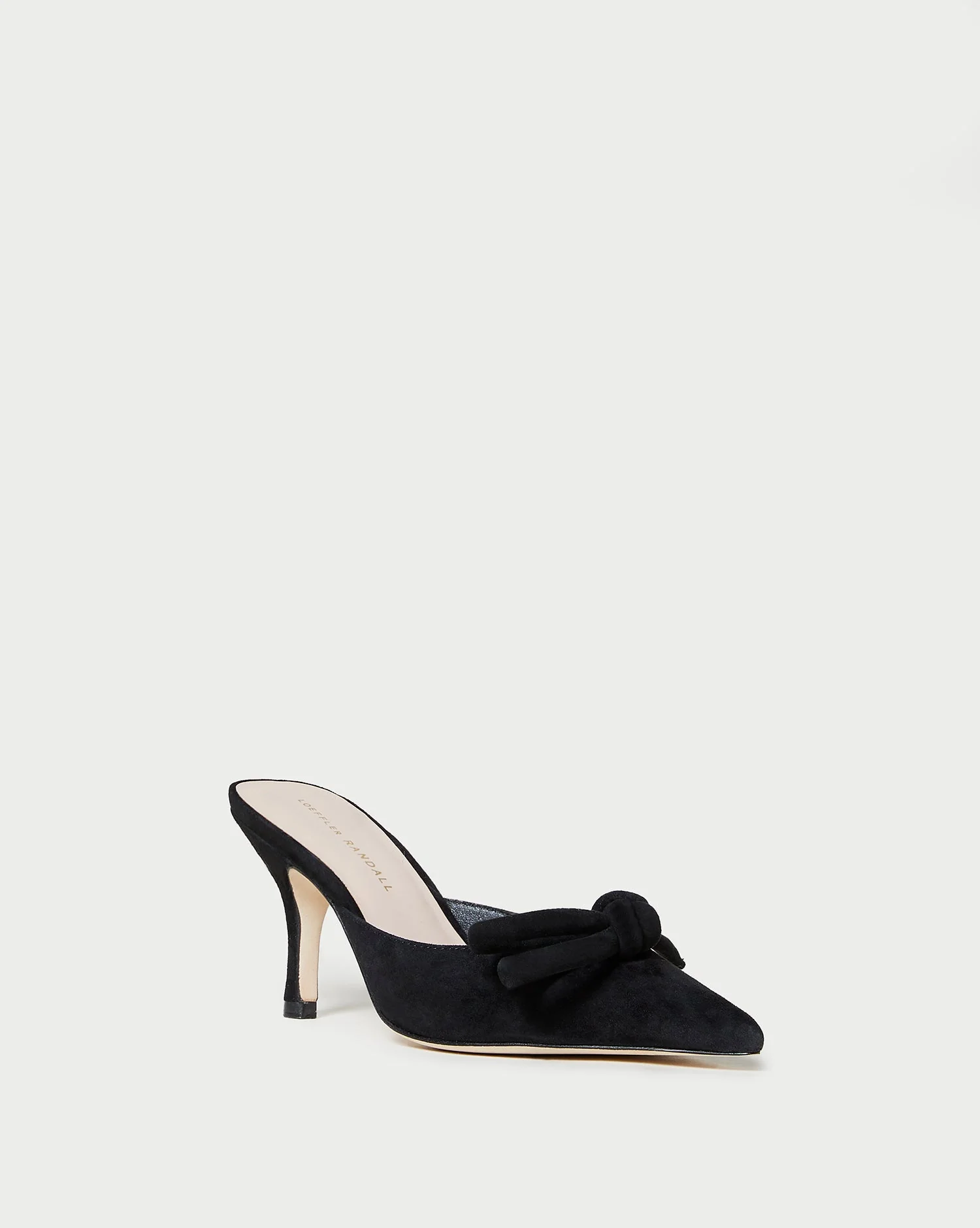 Amyra Bow Kitten Mule | Black
