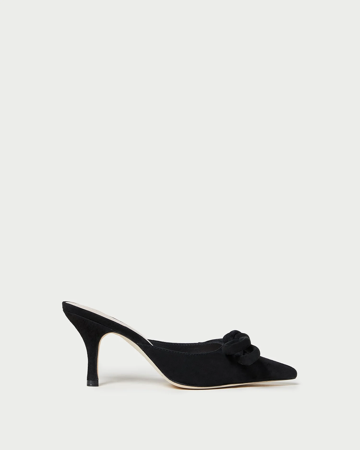 Amyra Bow Kitten Mule | Black - Image 2
