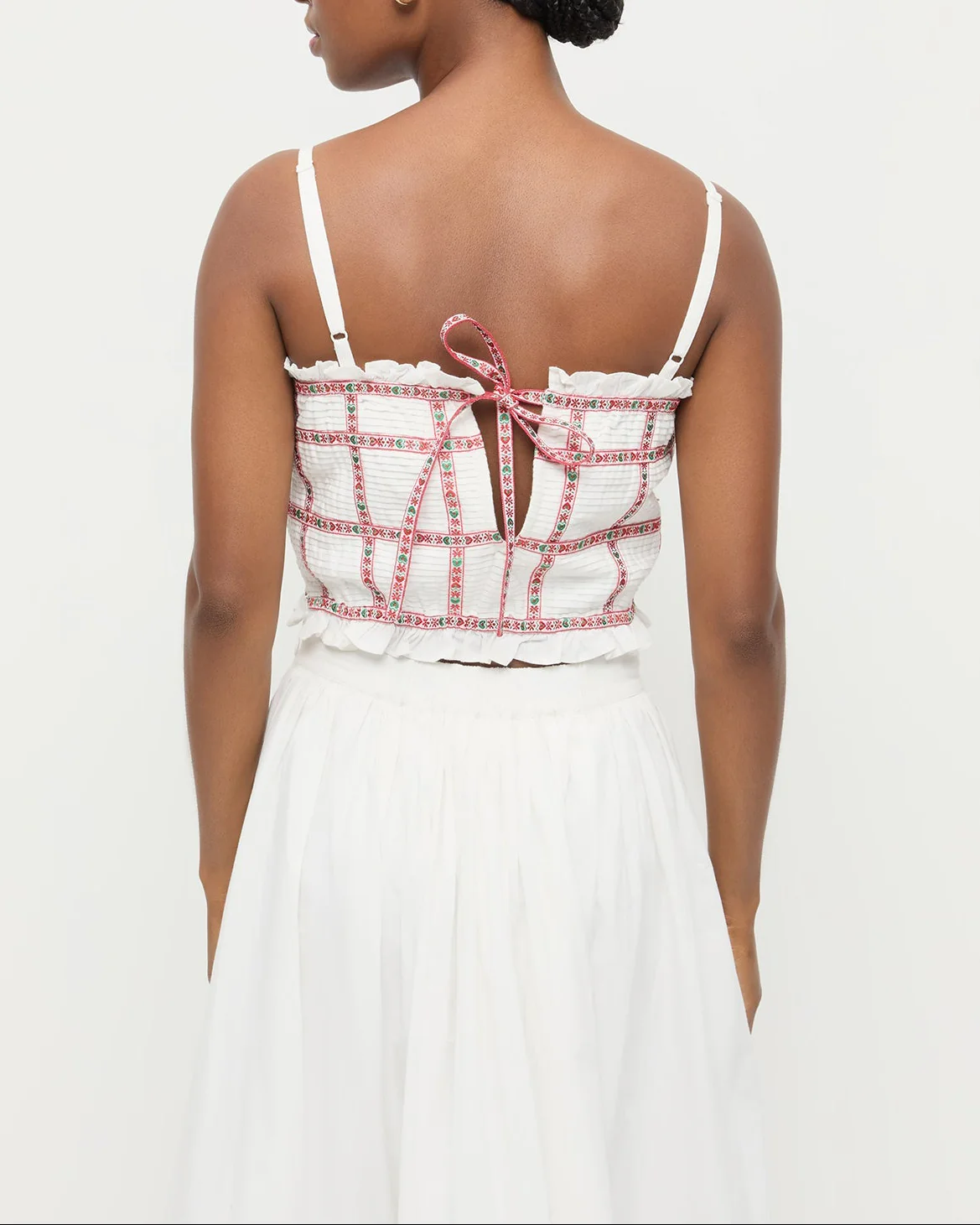 Andie Top | Cream/Red Ribbon - Image 3