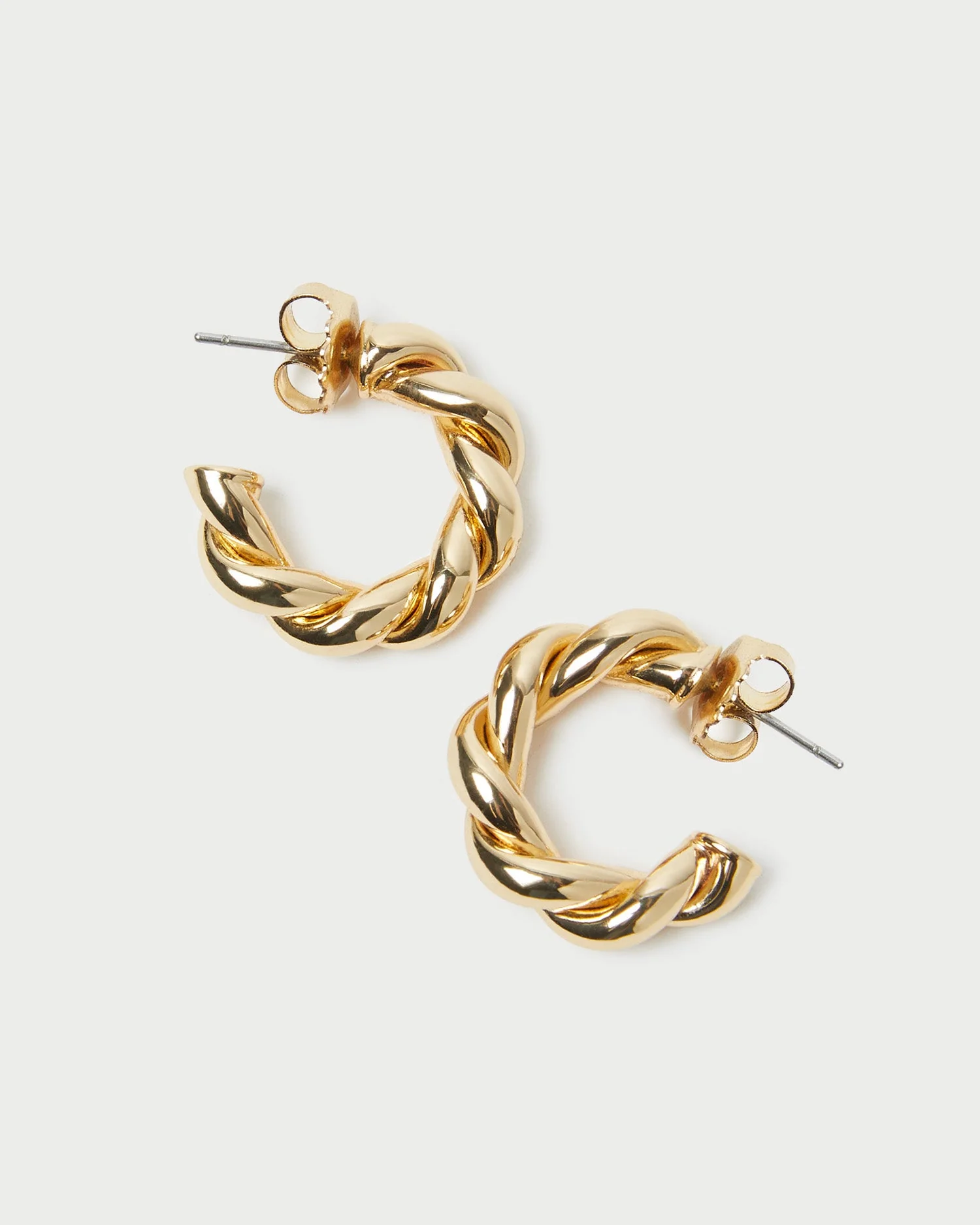 Atlas Twisted Hoop Earrings | Gold - Image 2
