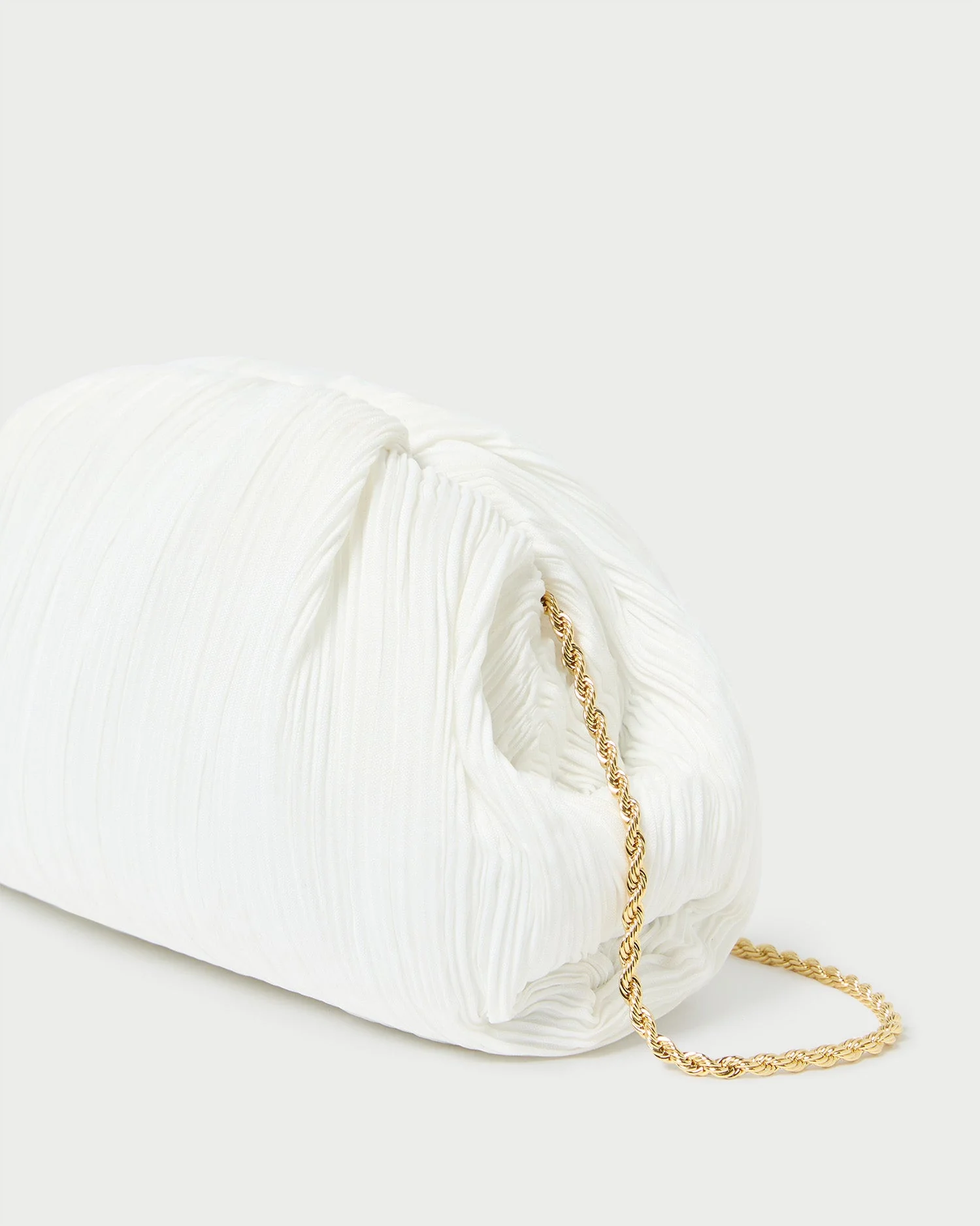 Bailey Pleated Dome Clutch | White - Image 2