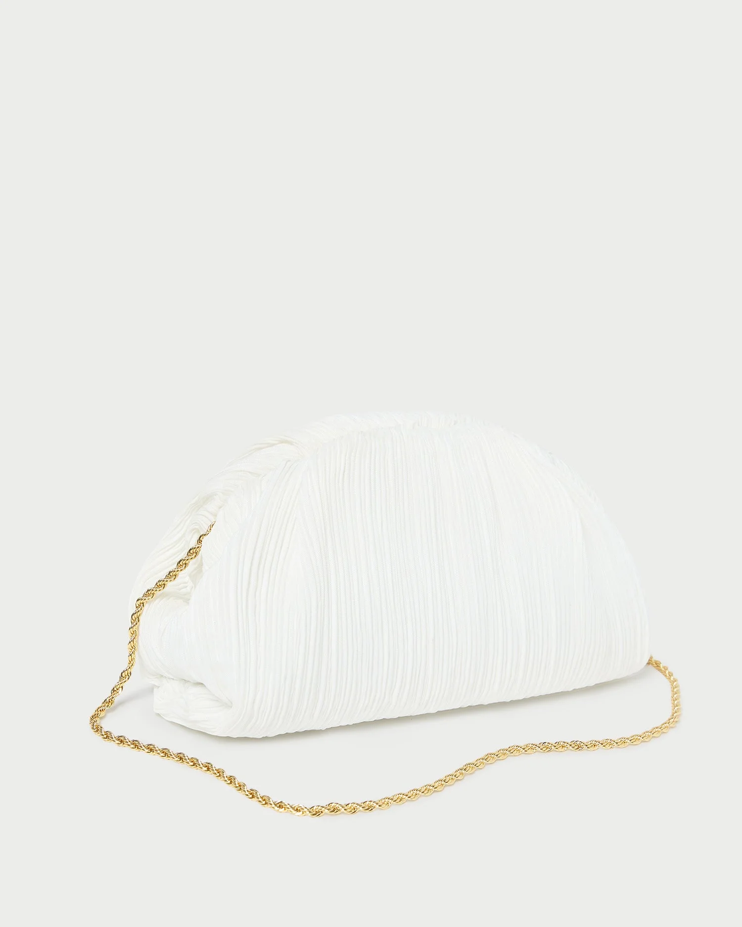 Bailey Pleated Dome Clutch | White - Image 3