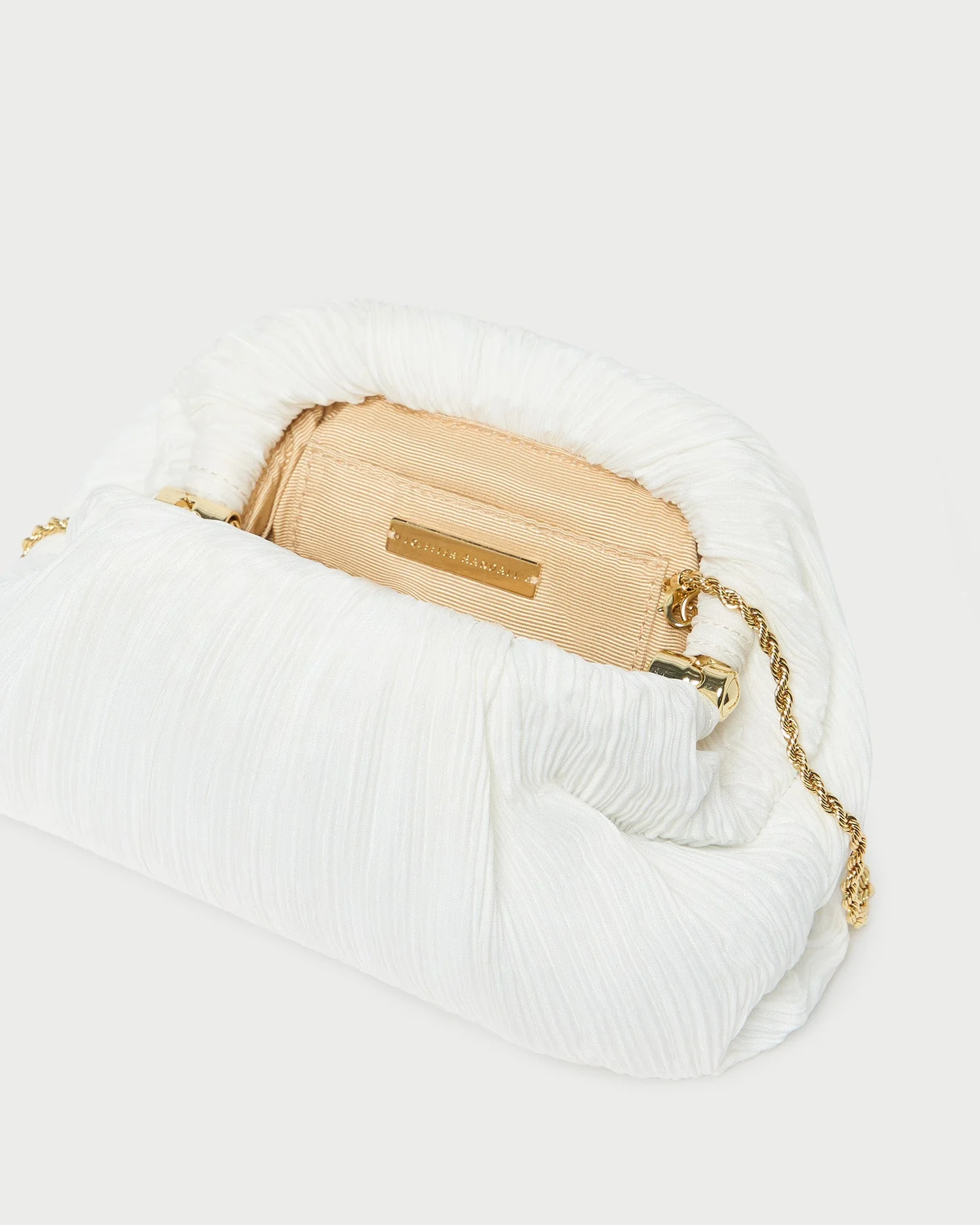Bailey Pleated Dome Clutch | White - Image 4