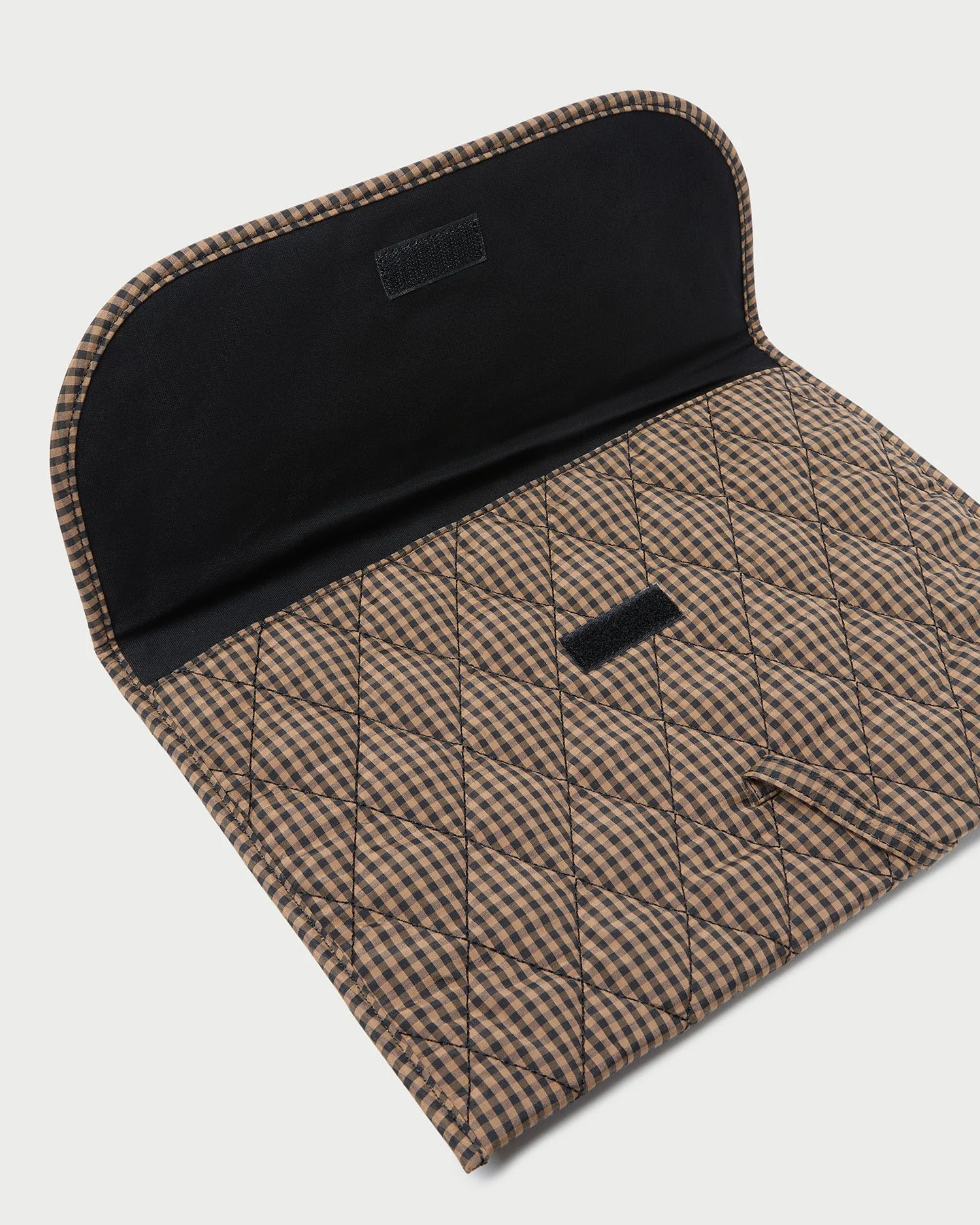 Banks Quilted Laptop Sleeve | Brown/Black Check - Image 4