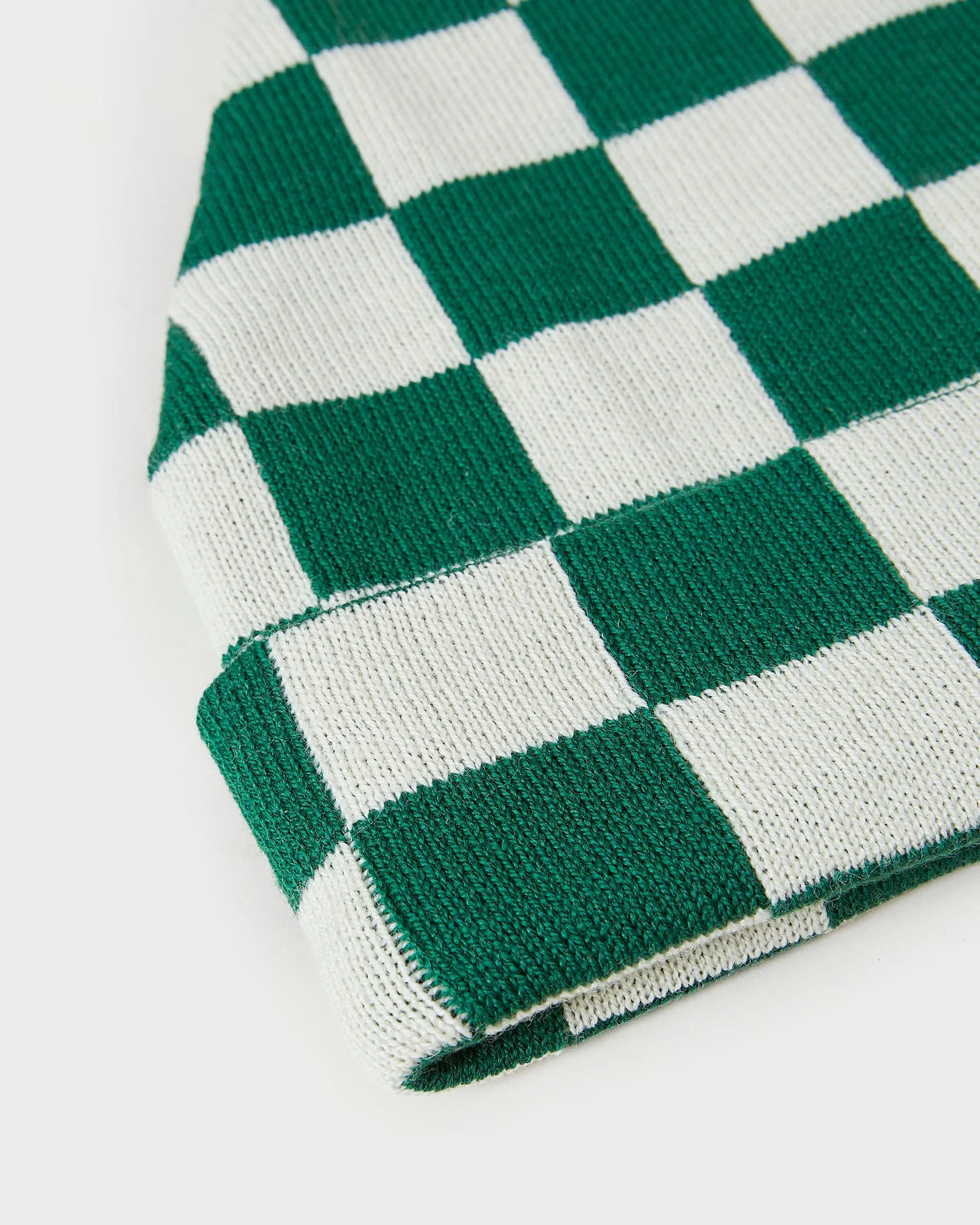 Bartlet Checker Knit Beanie | Forest/Cream - Image 2