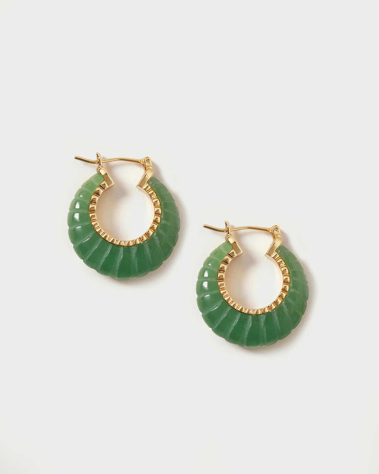 Bernadine Stone Hoop | Jade