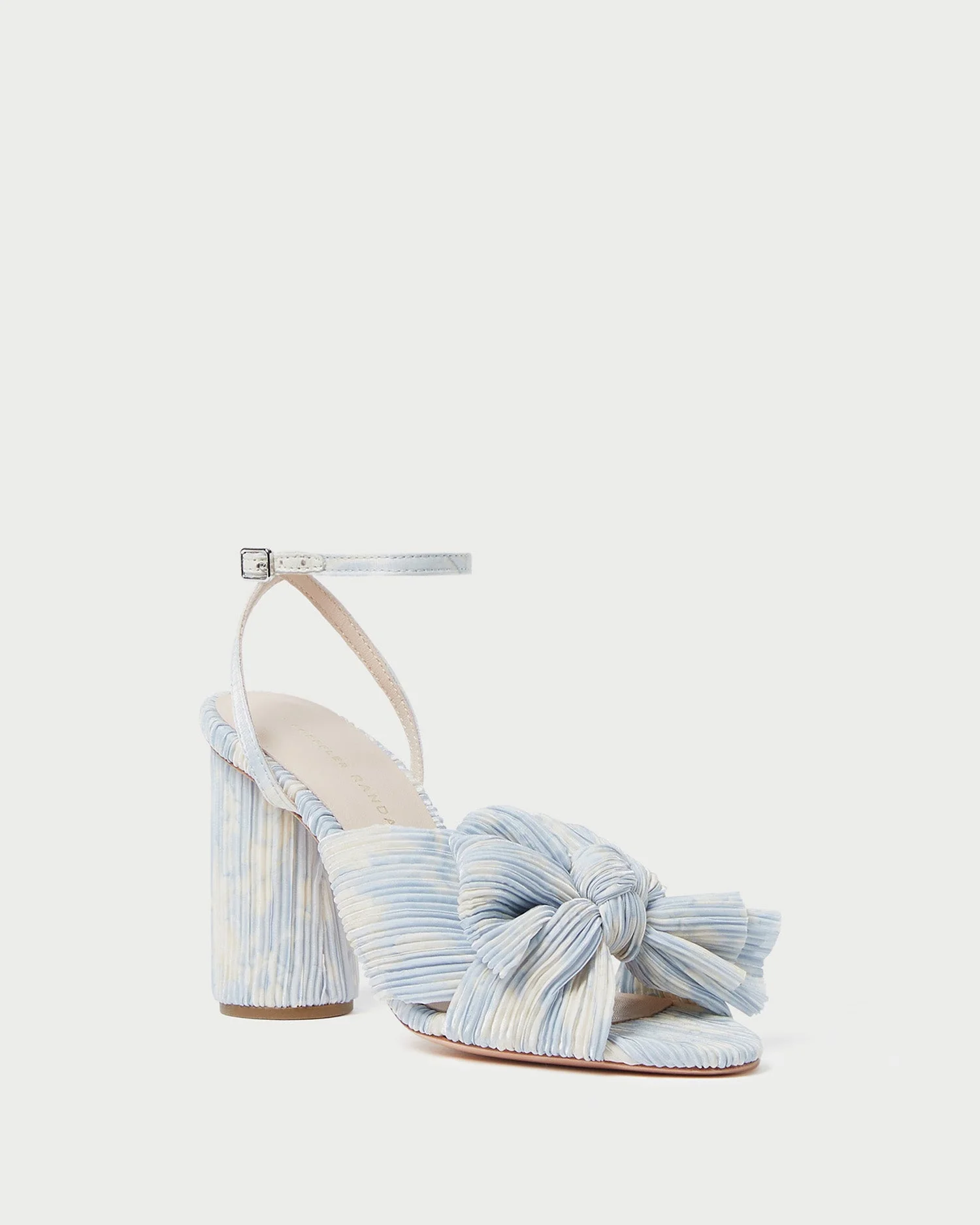 Camellia Bow Heel | Blue Floral
