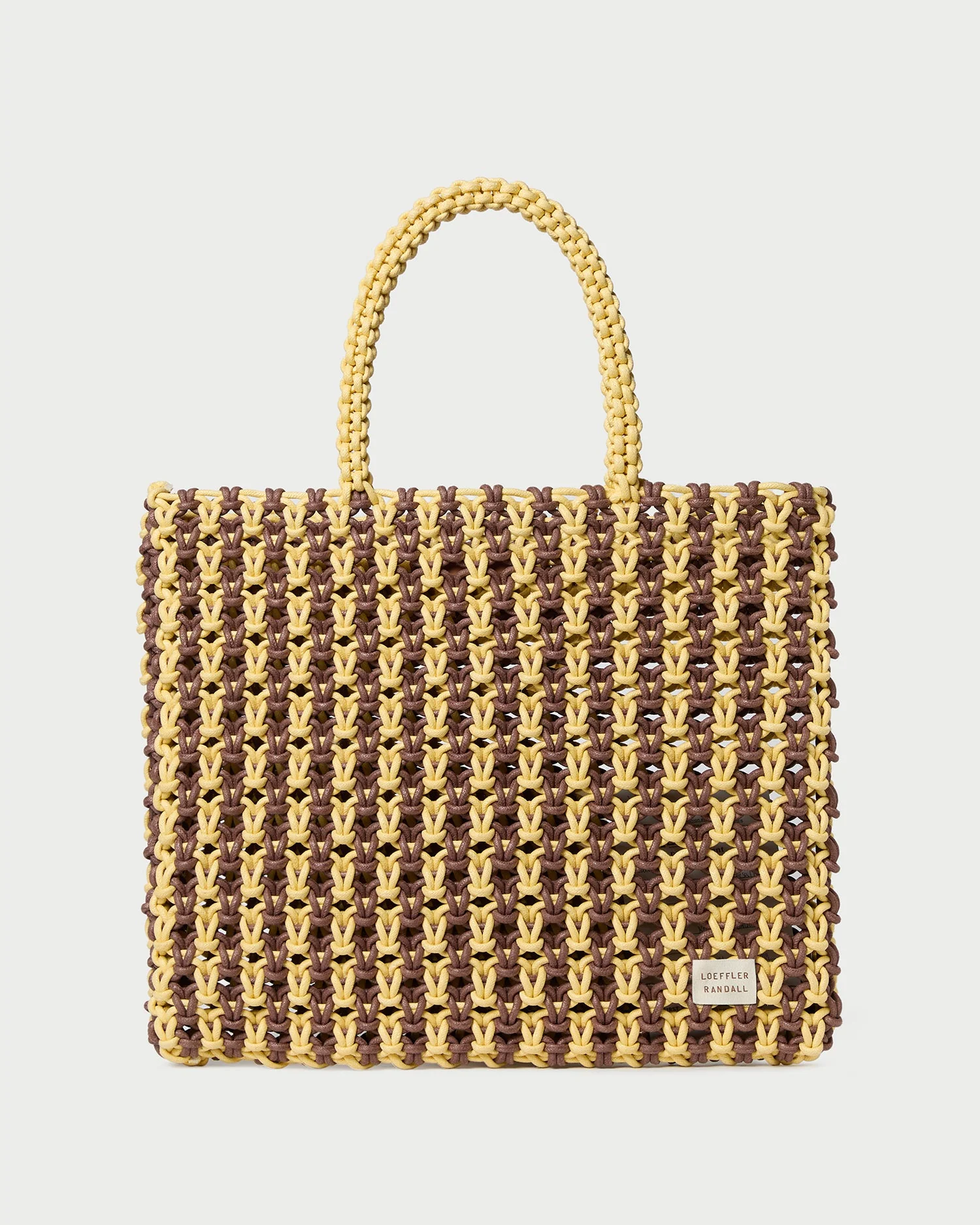 Celia Tote Bag | Brown/Butter Stripe