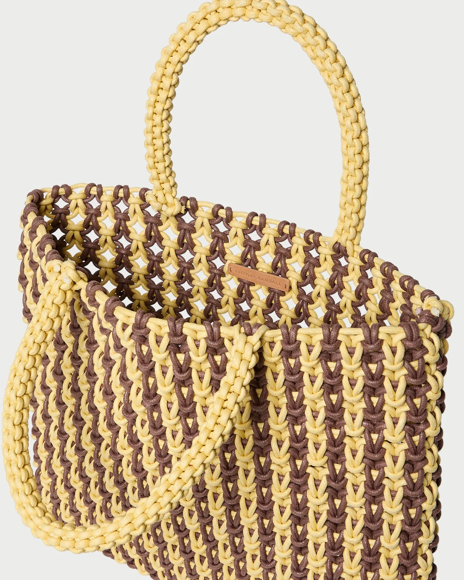 Celia Tote Bag | Brown/Butter Stripe - Image 4