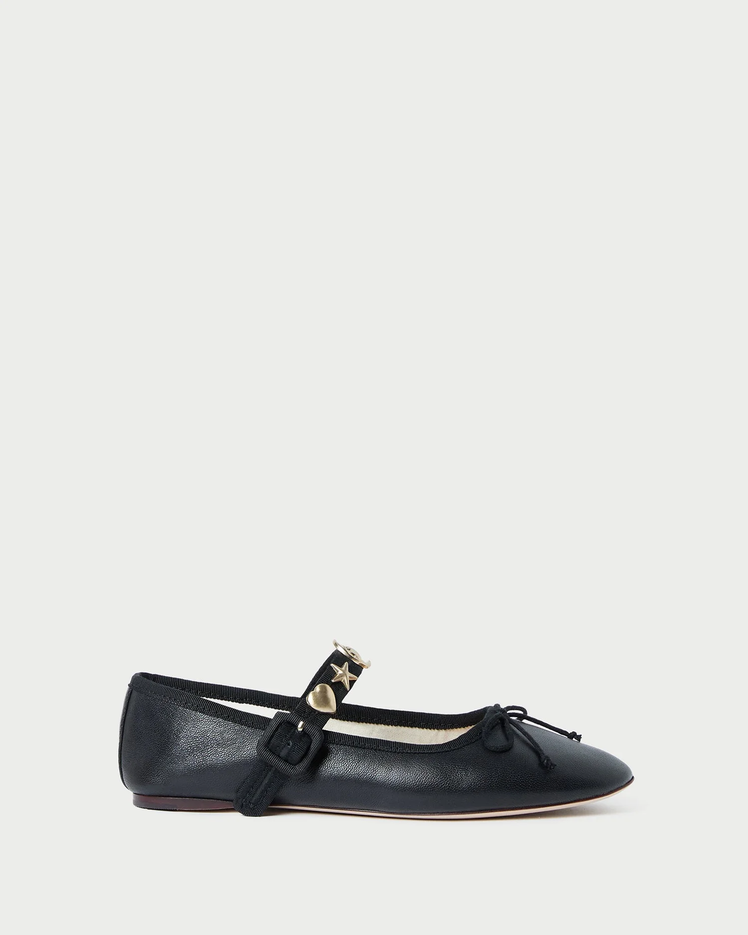 Chiara Leather Mary Jane | Black/Gold - Image 3