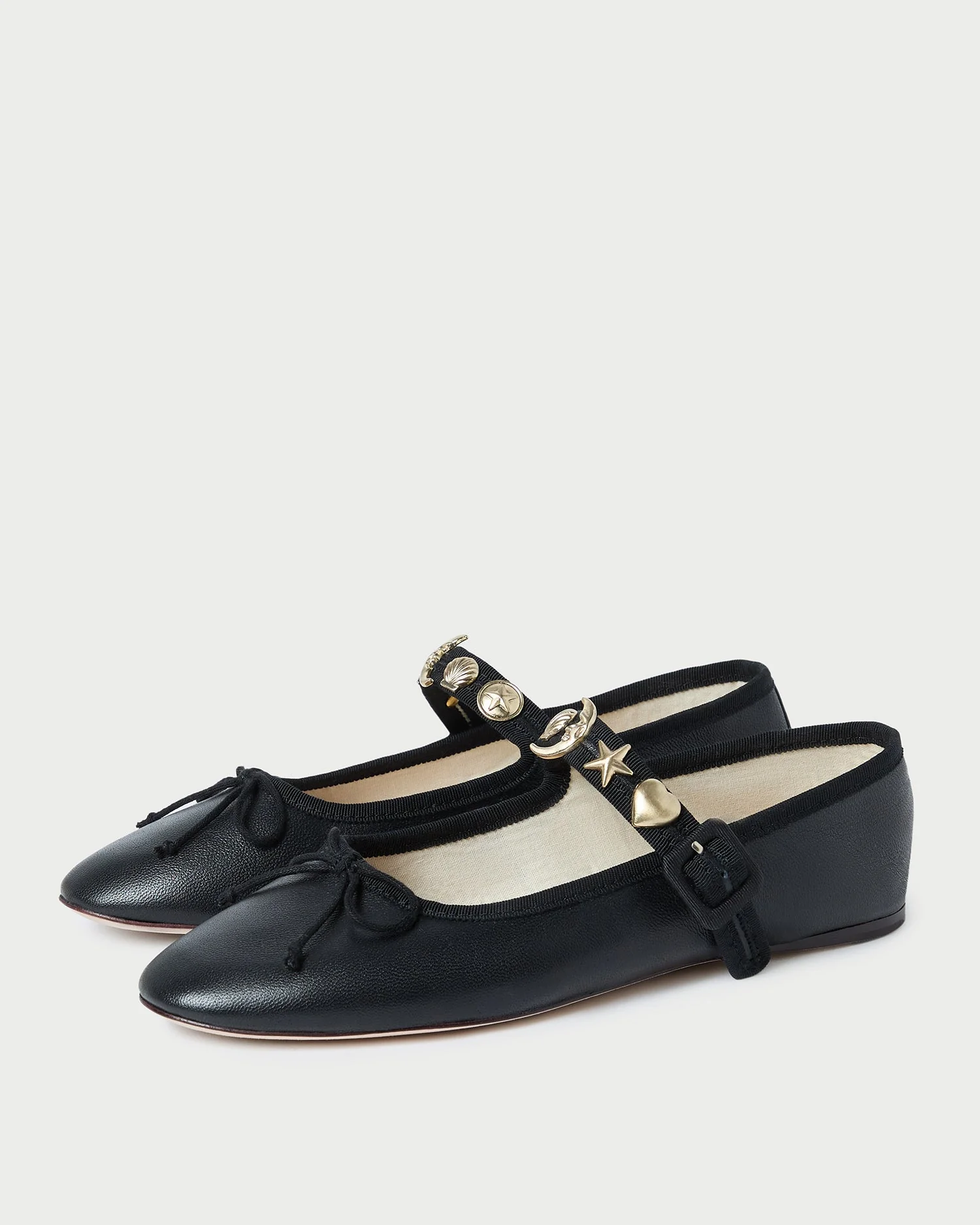 Chiara Leather Mary Jane | Black/Gold - Image 5