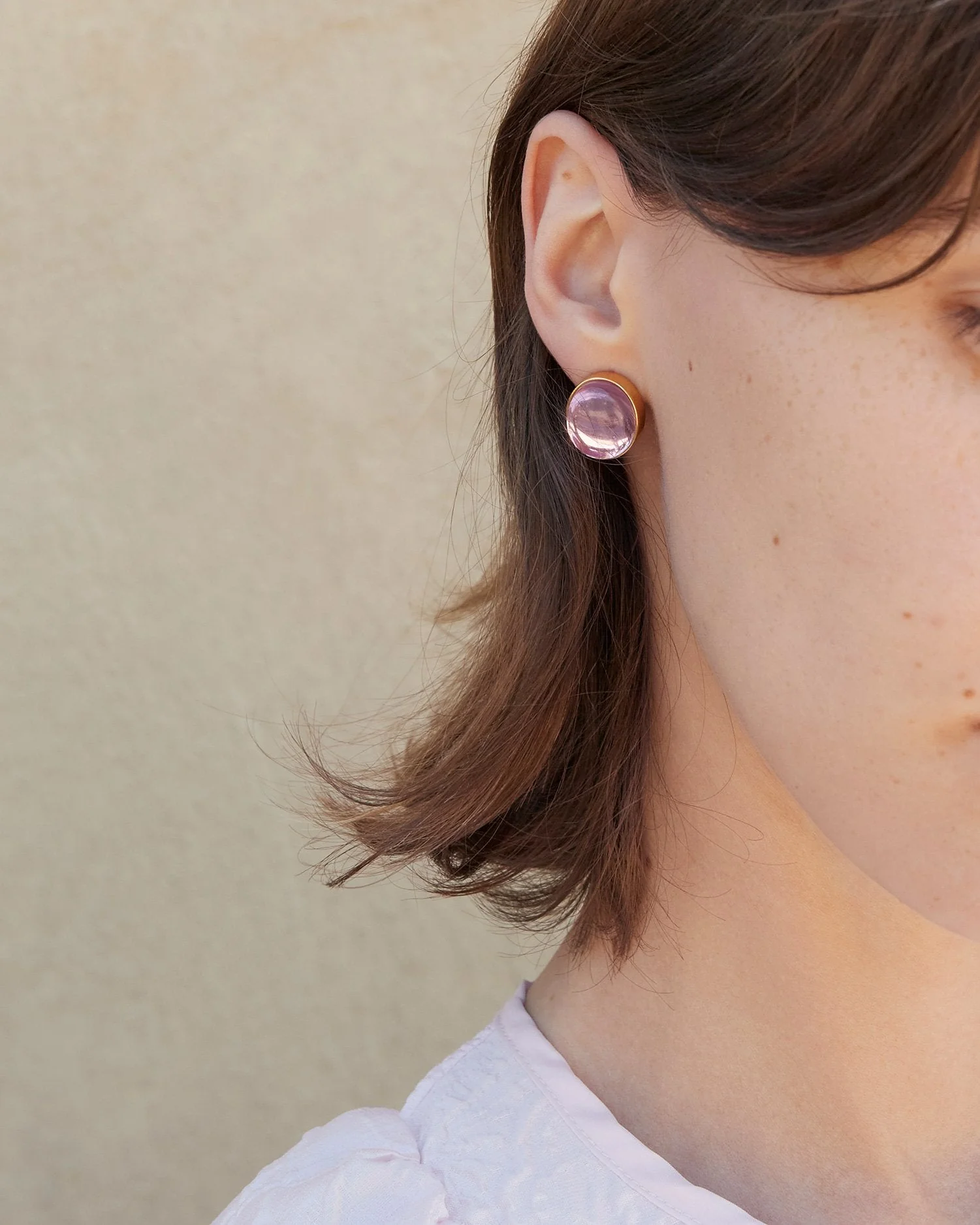 Dabney Glass Earring | Rose - Image 3
