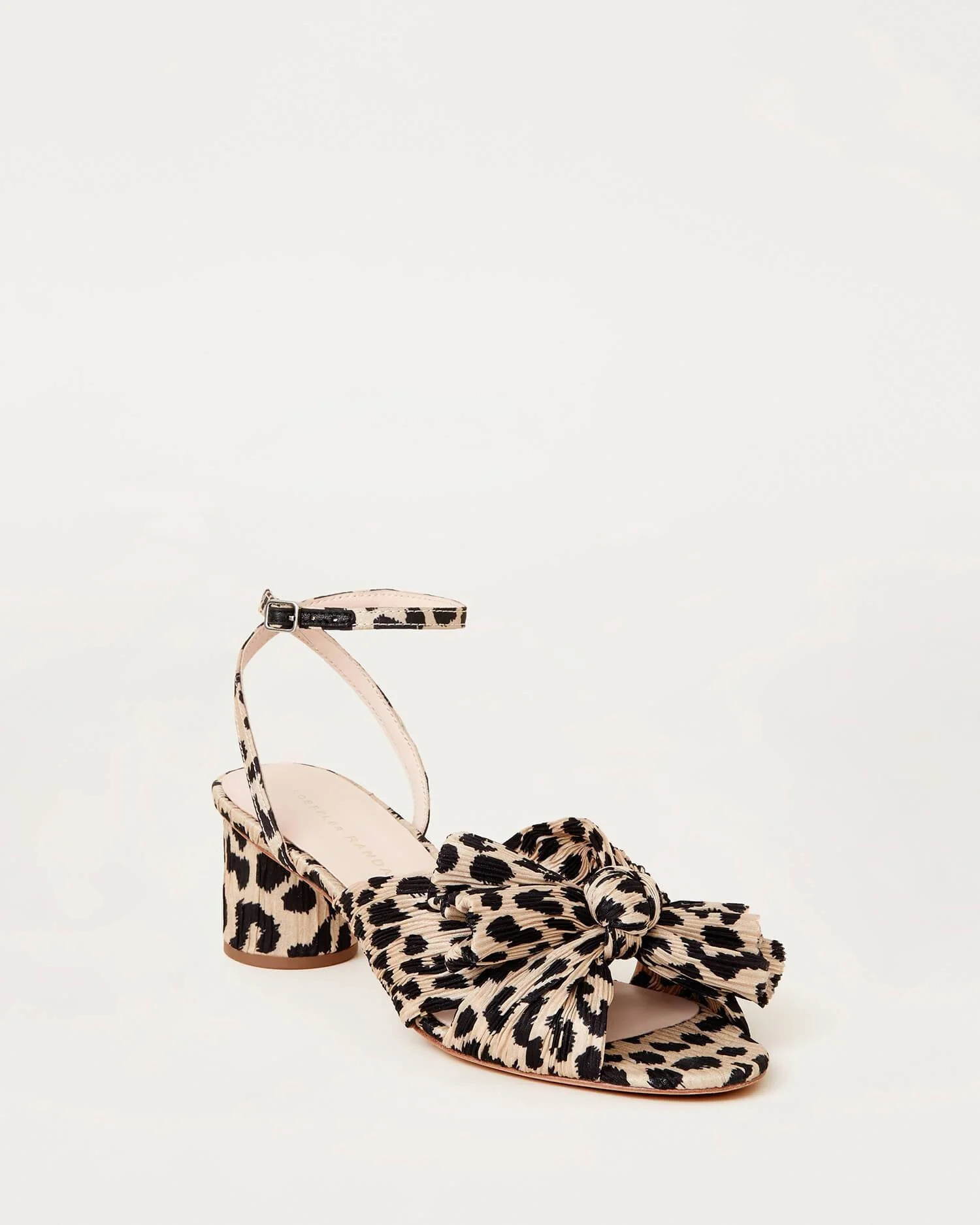 Dahlia Bow Low Heel With Ankle Strap  | Leopard