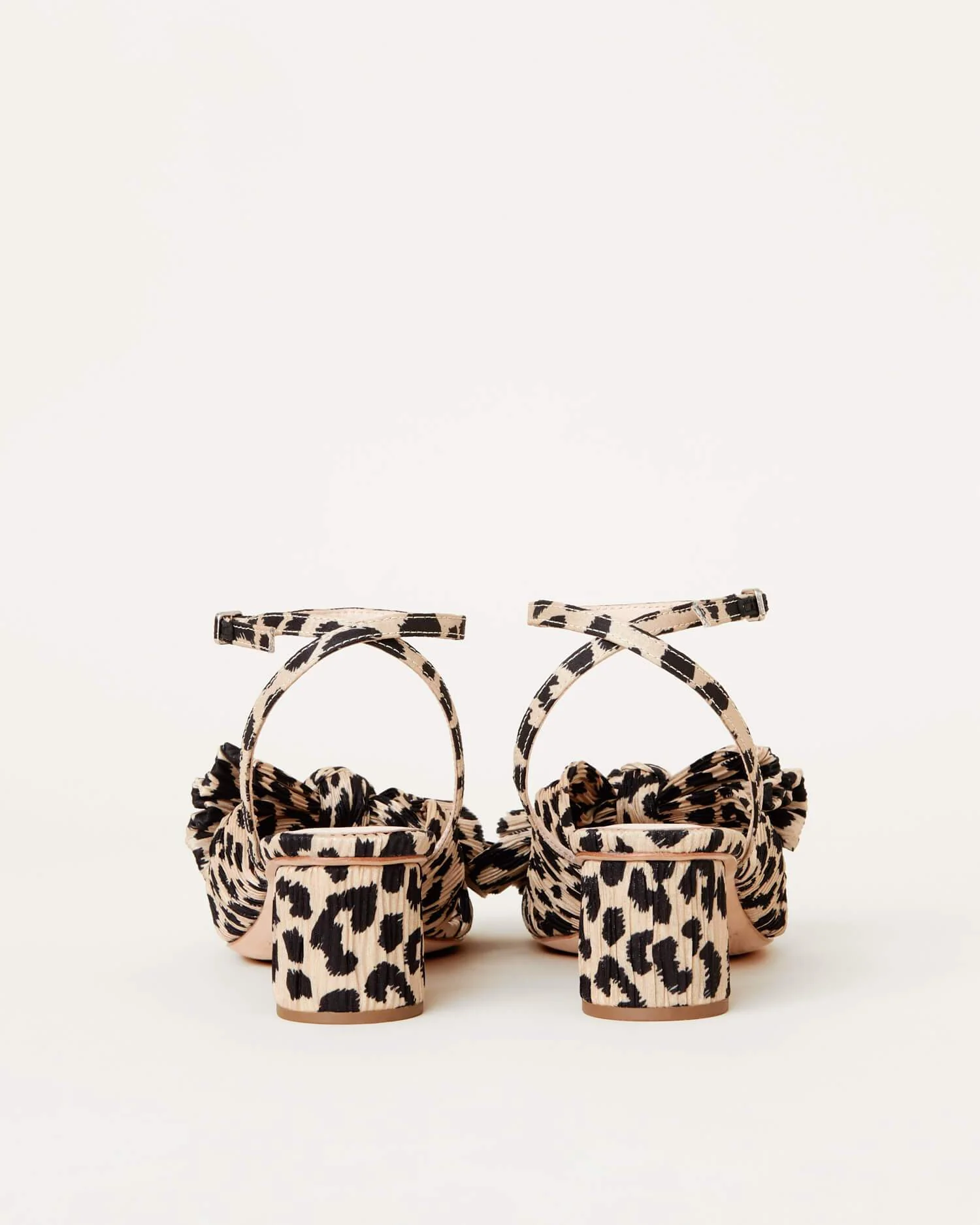 Dahlia Bow Low Heel With Ankle Strap  | Leopard - Image 2