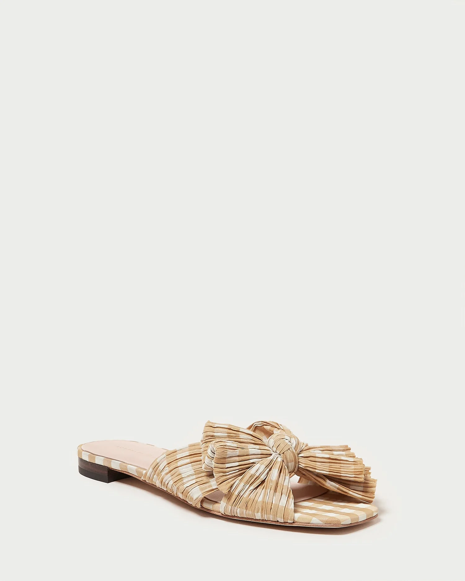 Daphne Bow Slide | Mustard Gingham