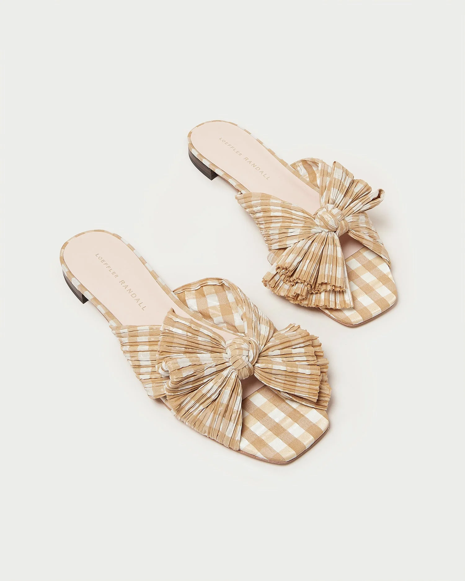 Daphne Bow Slide | Mustard Gingham - Image 3