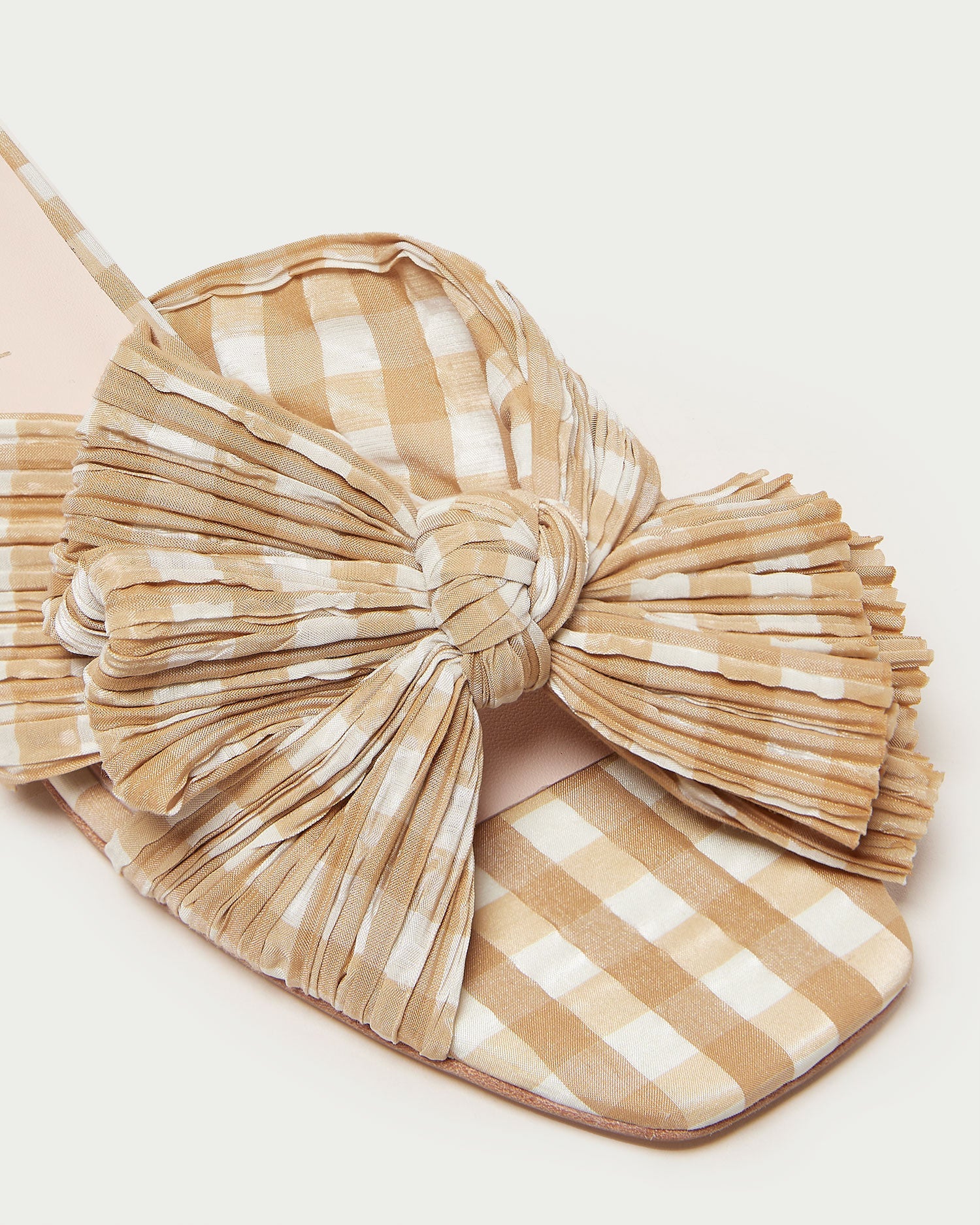 Daphne Bow Slide | Mustard Gingham - Image 4
