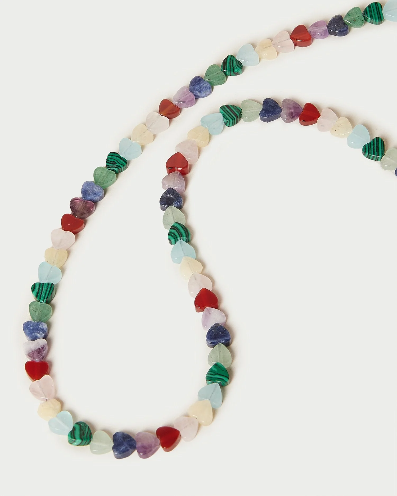 Darby Heart Stone Necklace | Rainbow - Image 2