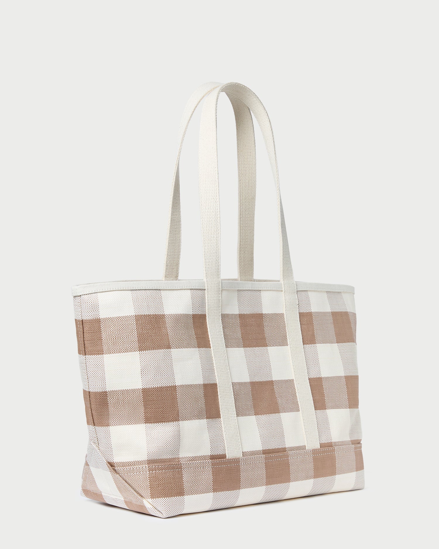 Deanie Tote | Brown/Cream Gingham - Image 2