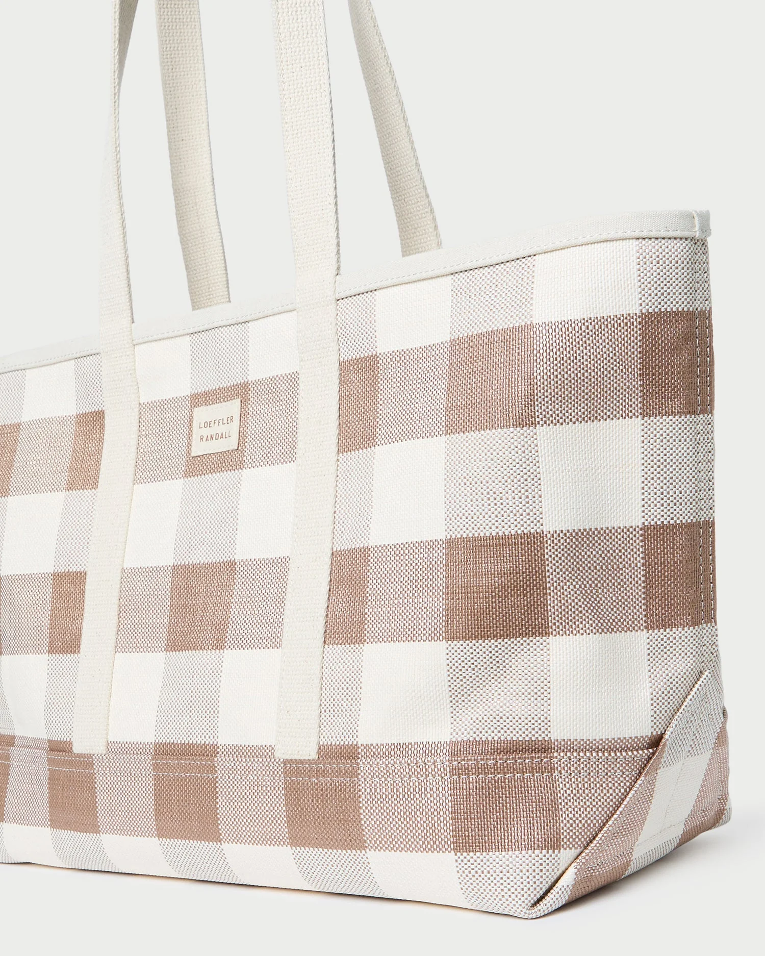 Deanie Tote | Brown/Cream Gingham - Image 3