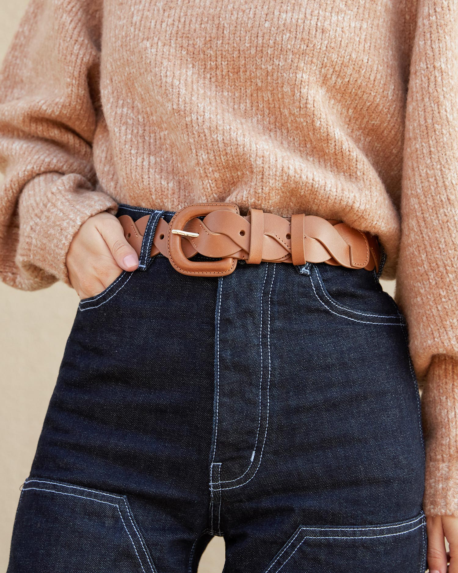Deidre Woven Belt | Safari - Image 3